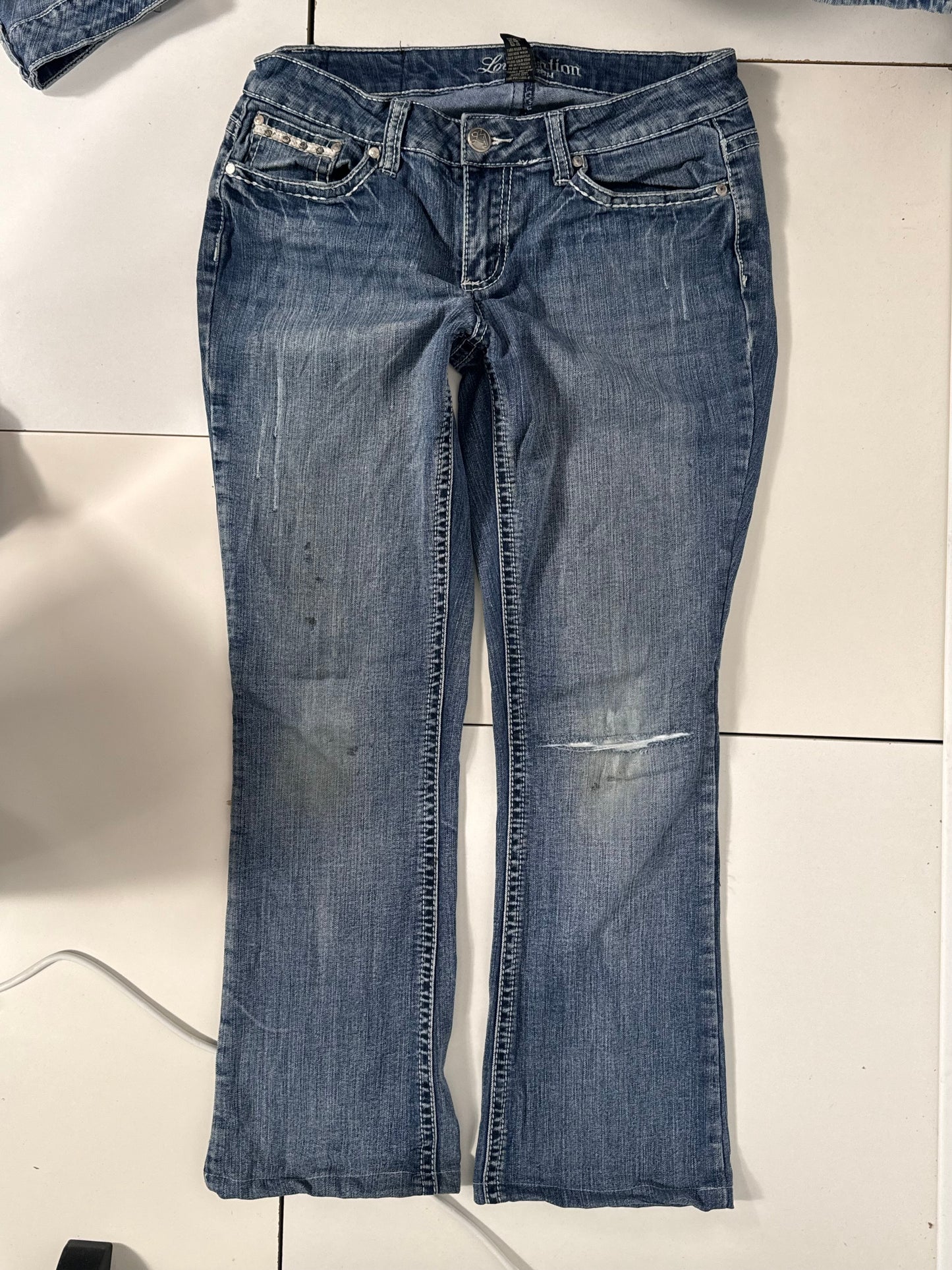 Lavtaljede jeans str: S