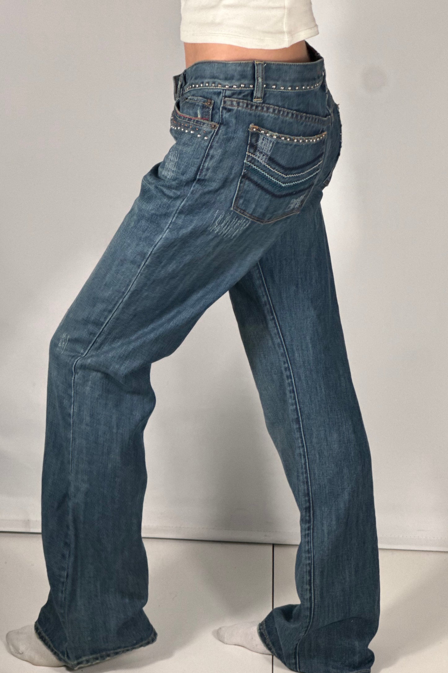 Lågmidjade jeans stl: S/M