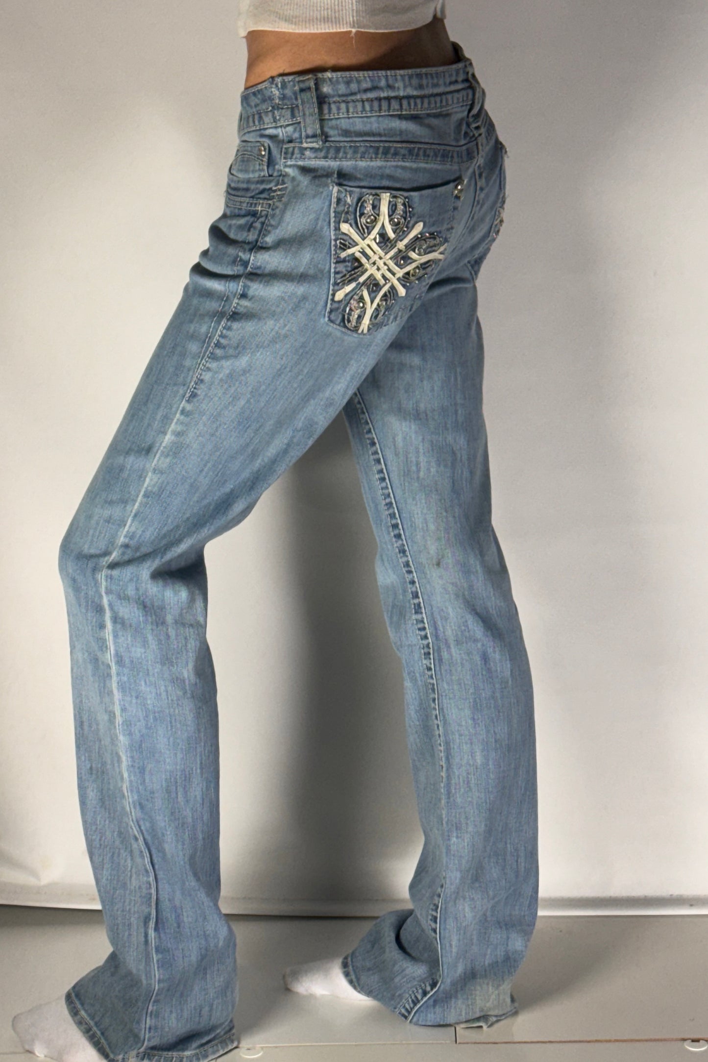 Lågmidjade jeans stl: S