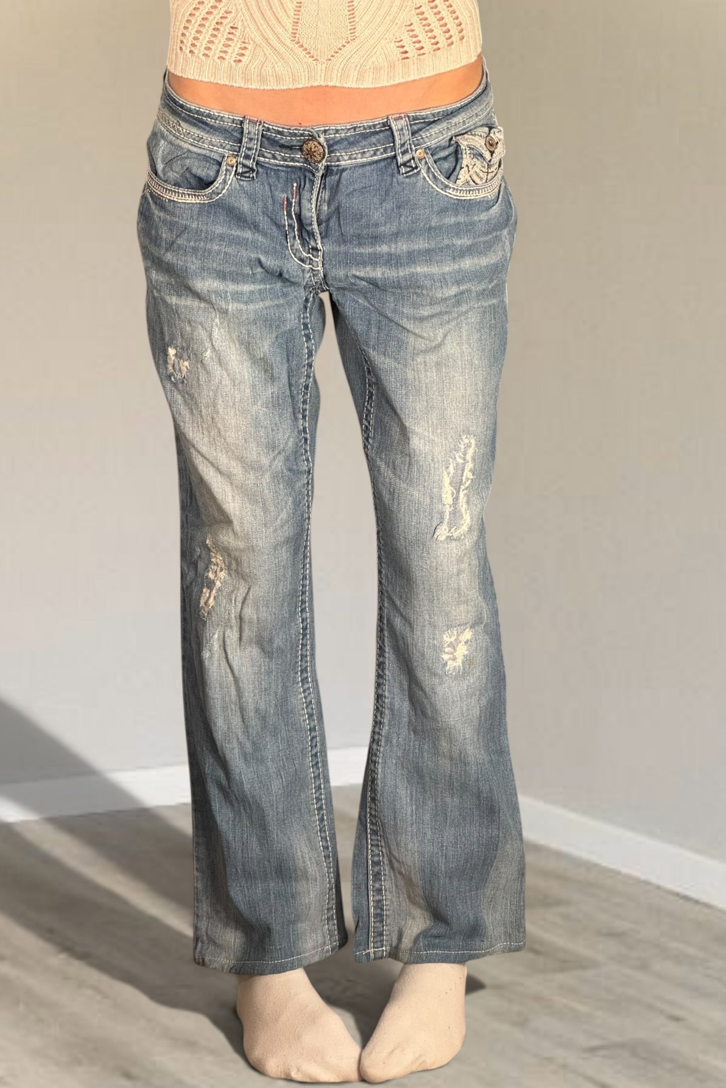 Lågmidjade jeans stl: S