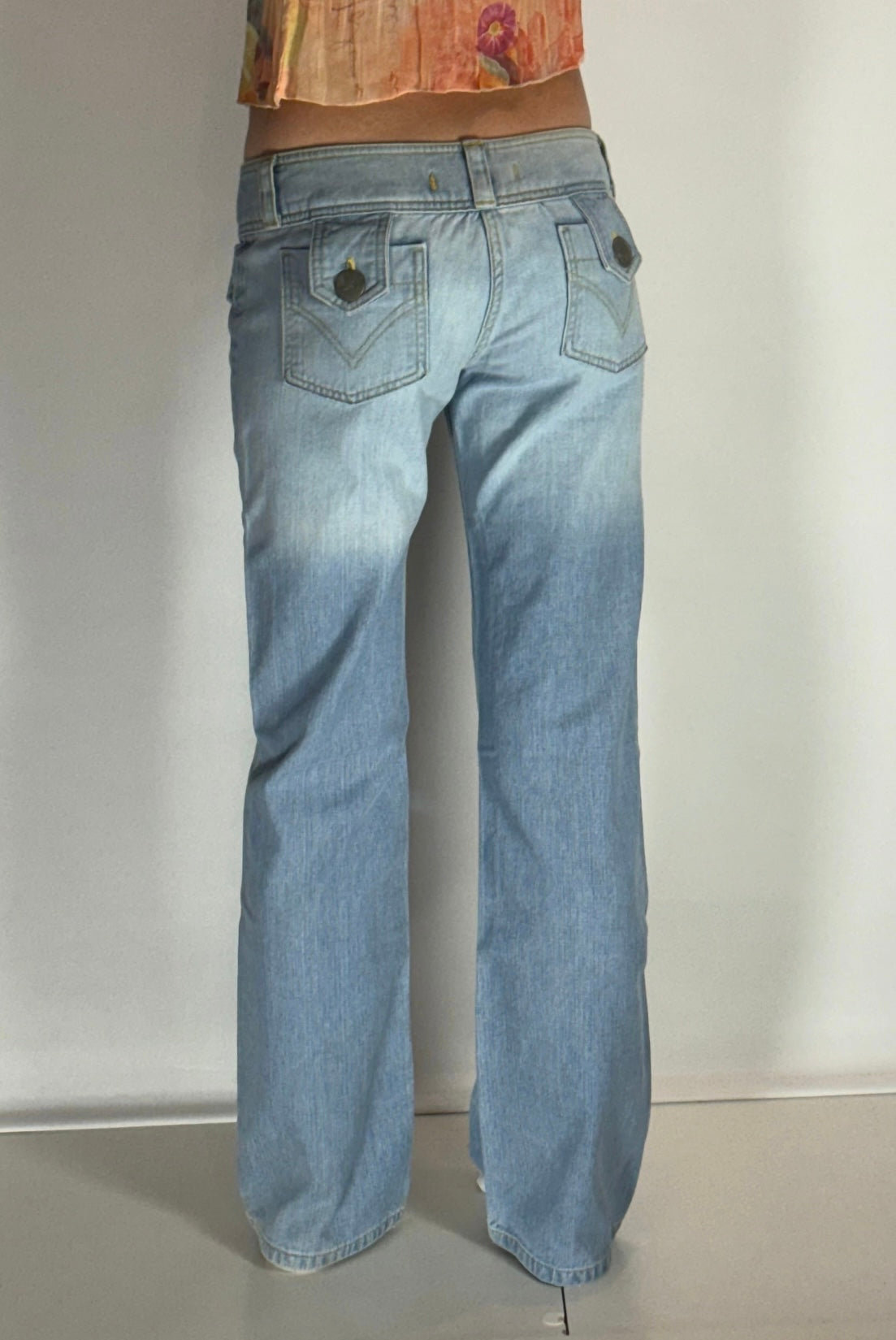 Lågmidjade jeans–stl: S
