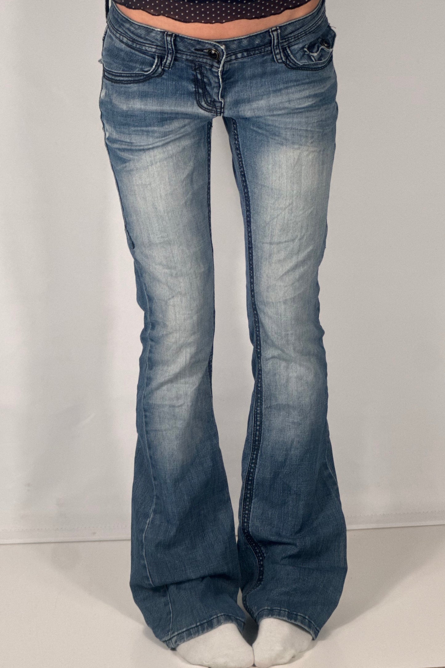 Lavtaljede jeans str: S