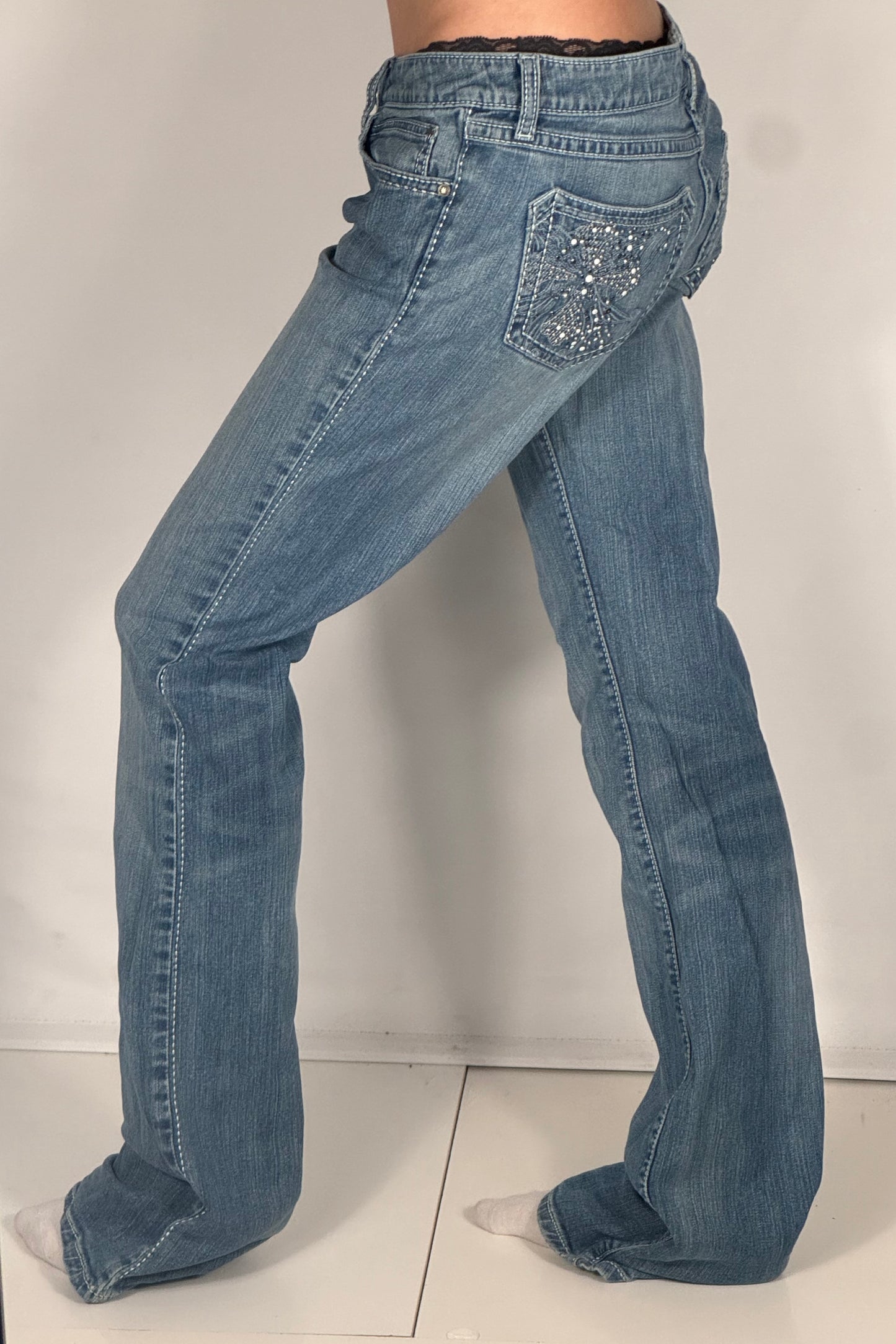 Lågmidjade jeans stl: S