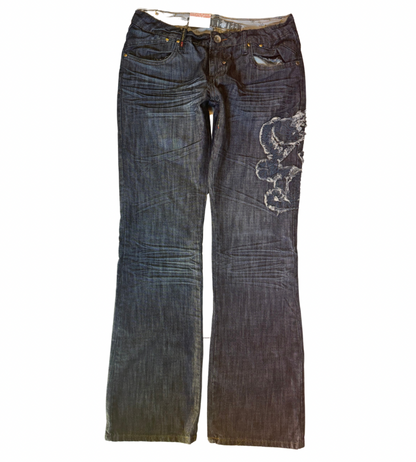 Lågmidjade jeans–stl: S