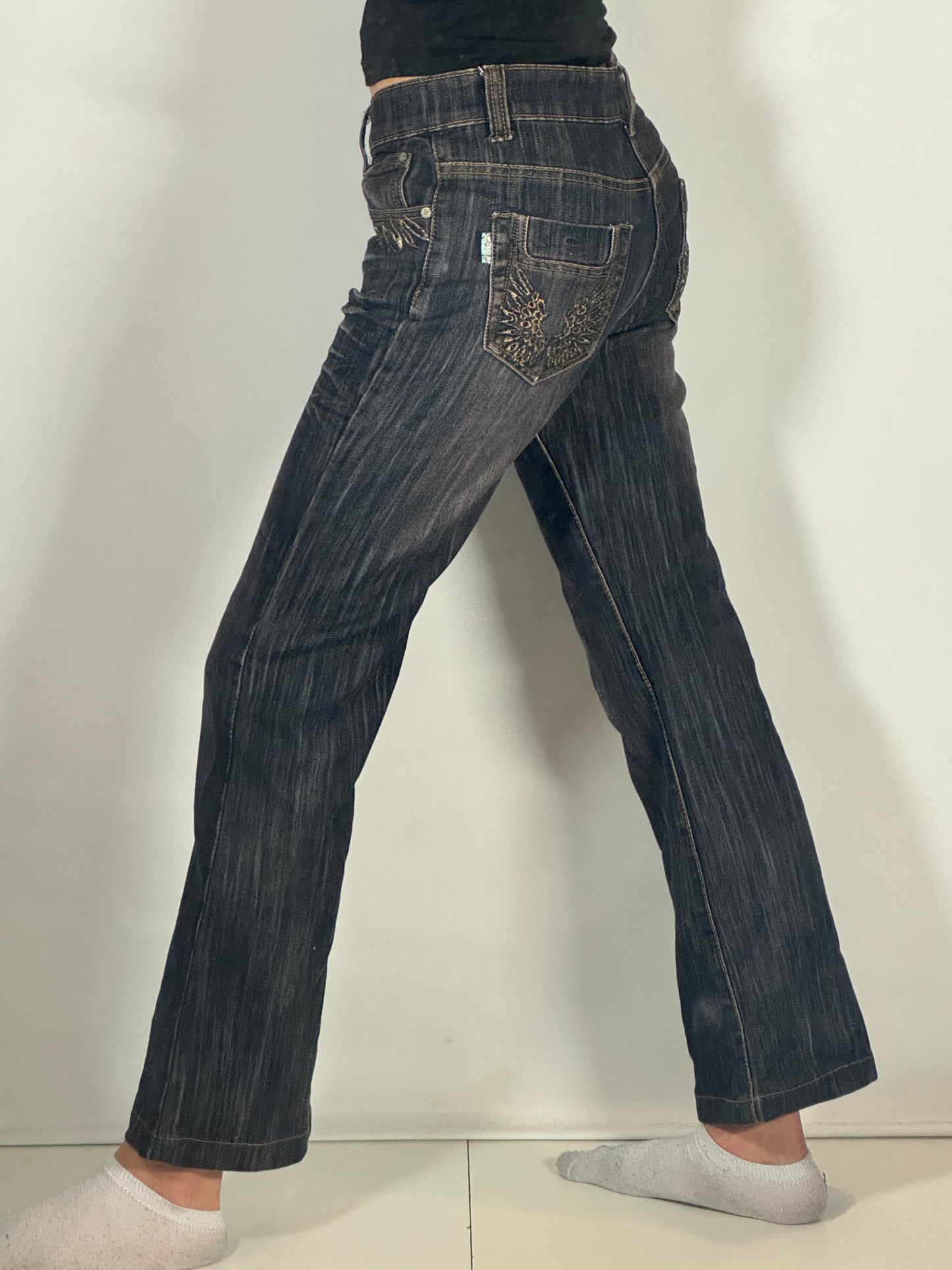 Utsvängda jeans stl: S