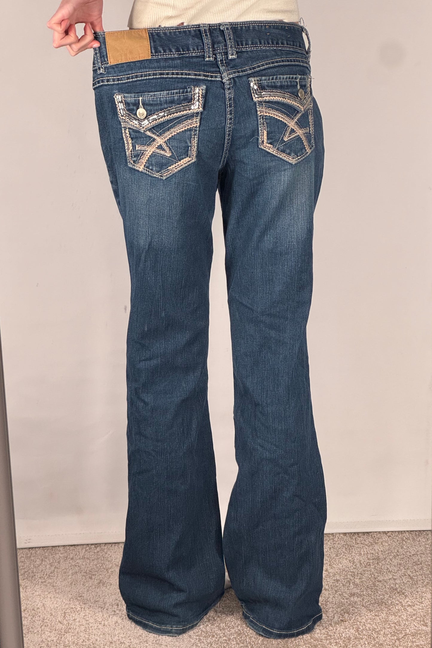 Lavtaljede jeans str: M