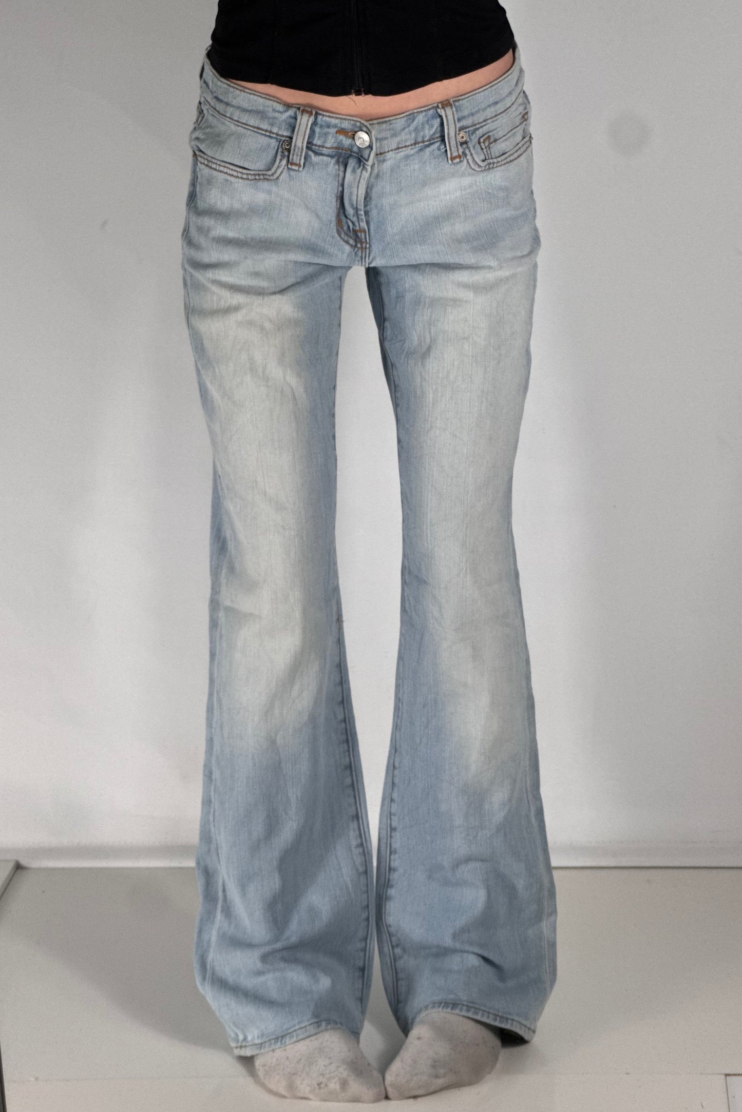 Lavtaljede jeans str: S