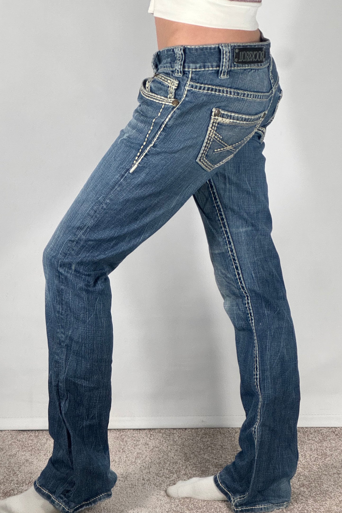 Lavtaljede jeans str: S