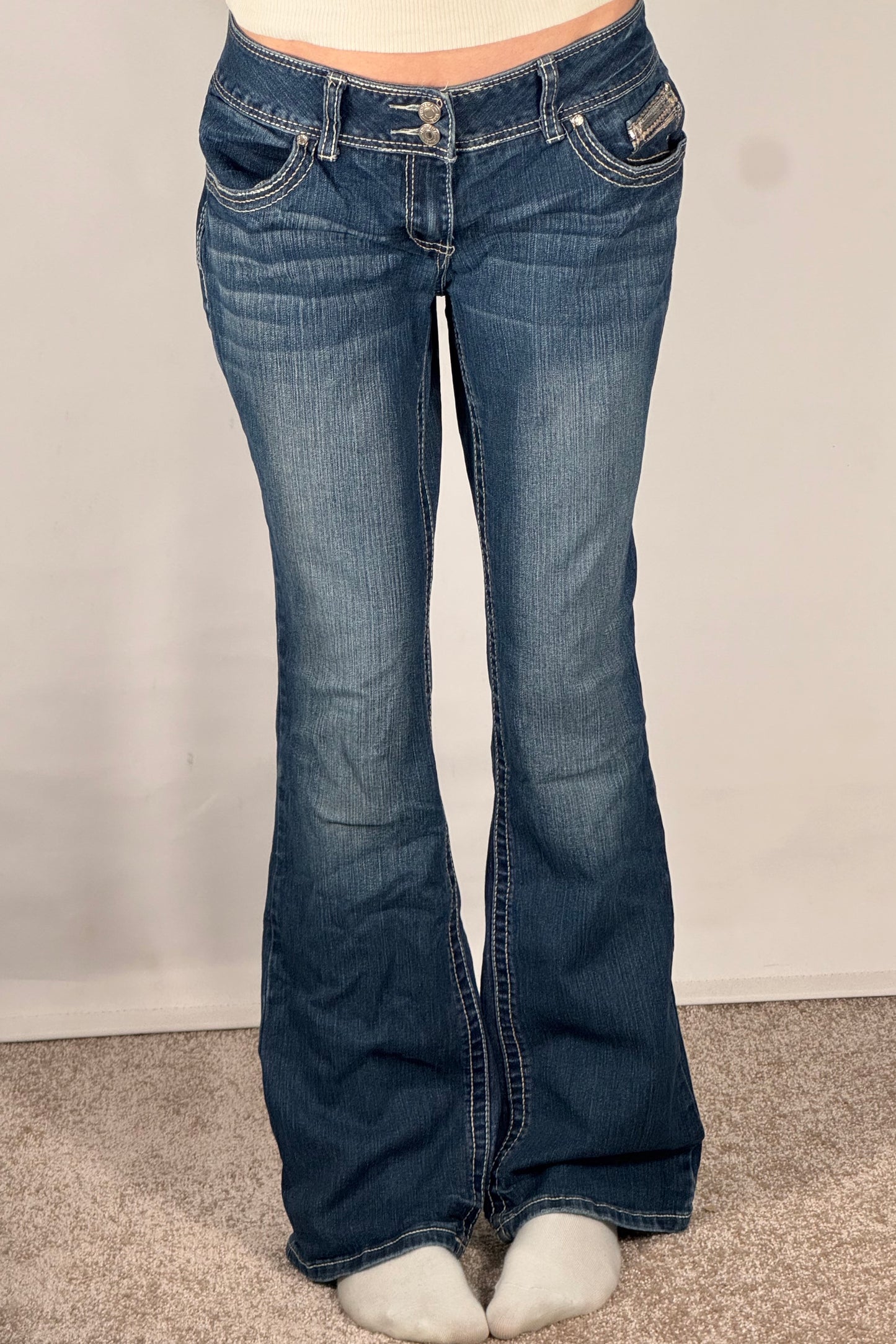 Lavtaljede jeans str: M