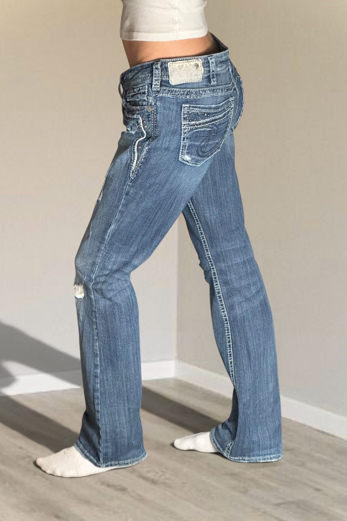 Lågmidjade jeans stl: M