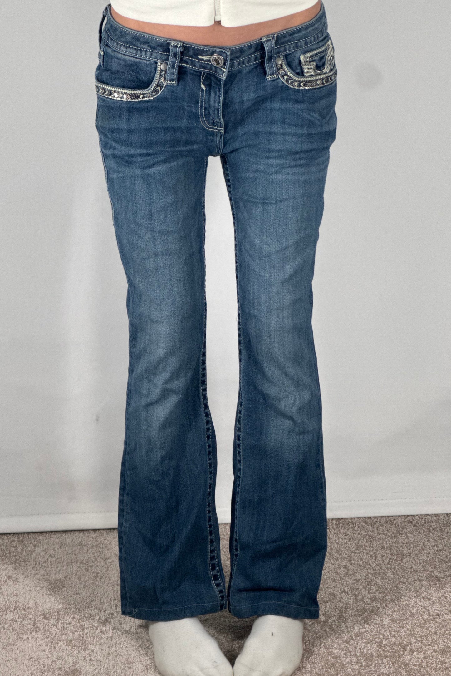 Lavtaljede jeans str: S
