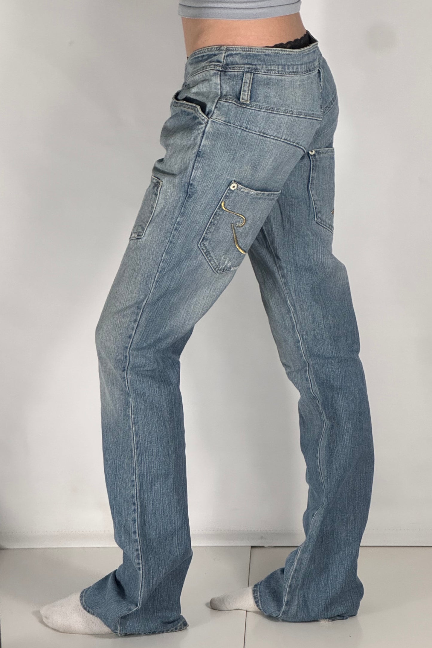 Lågmidjade jeans stl: S