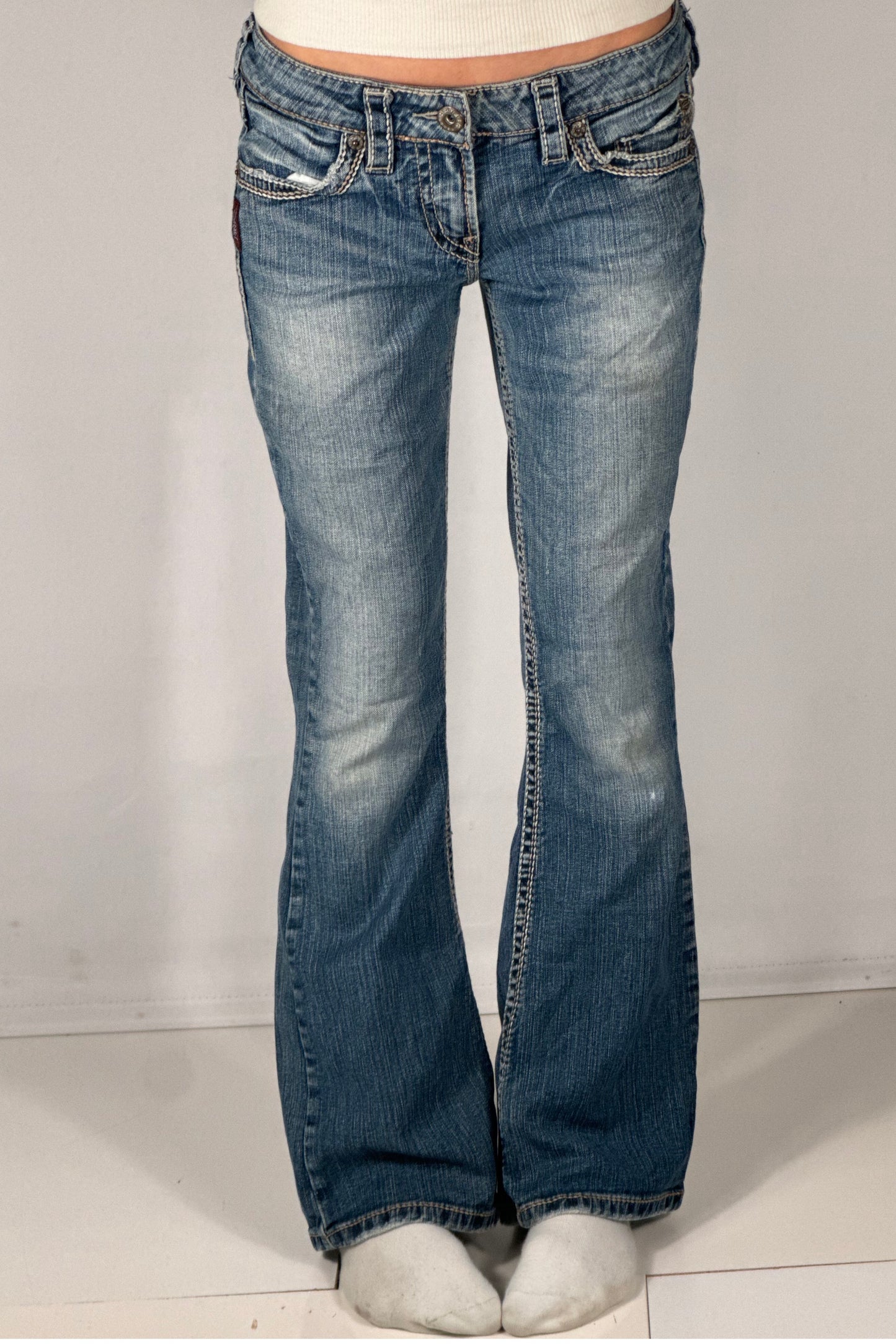 Lavtaljede jeans str: S