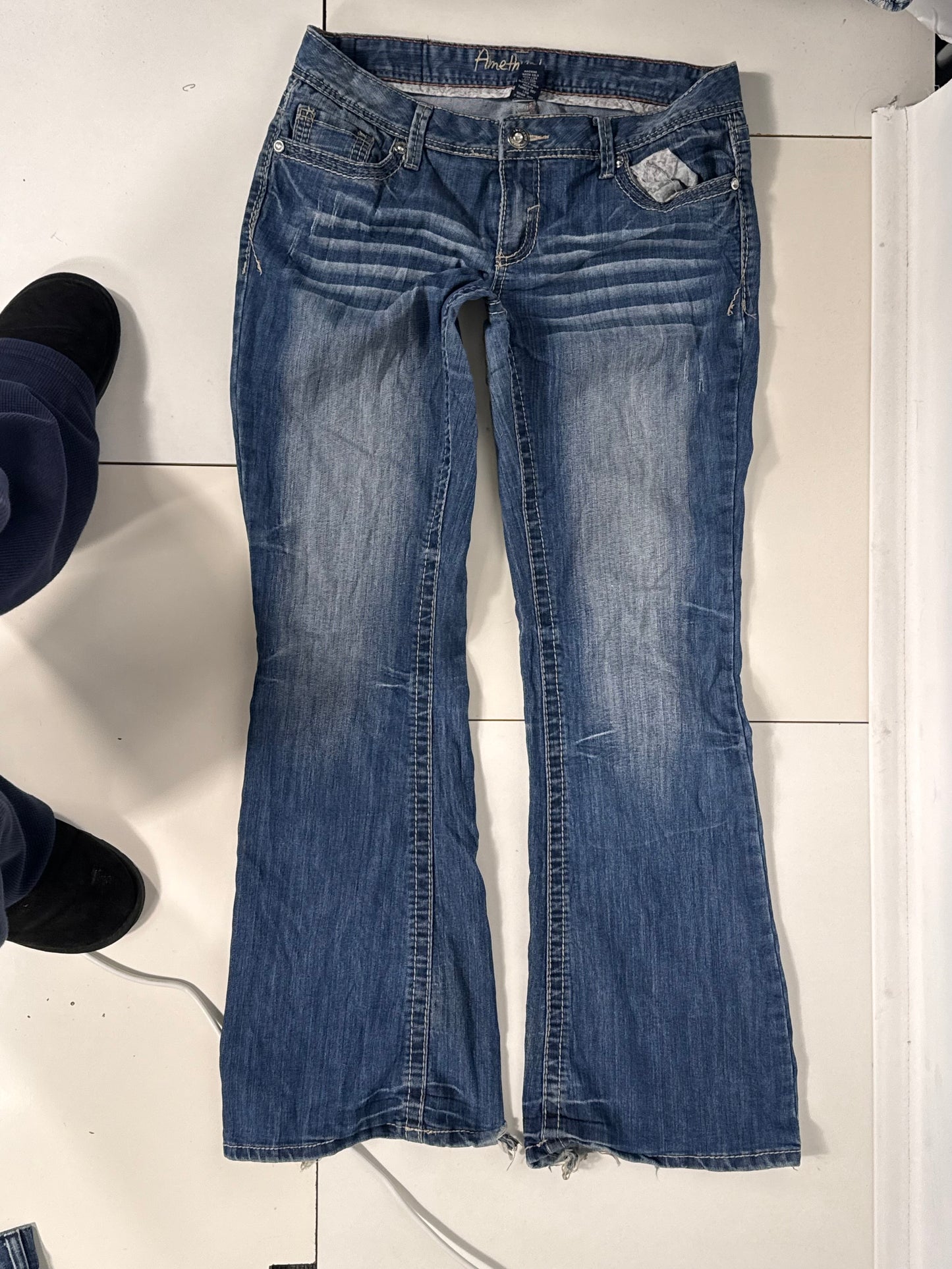 Lavtaljede jeans str: M