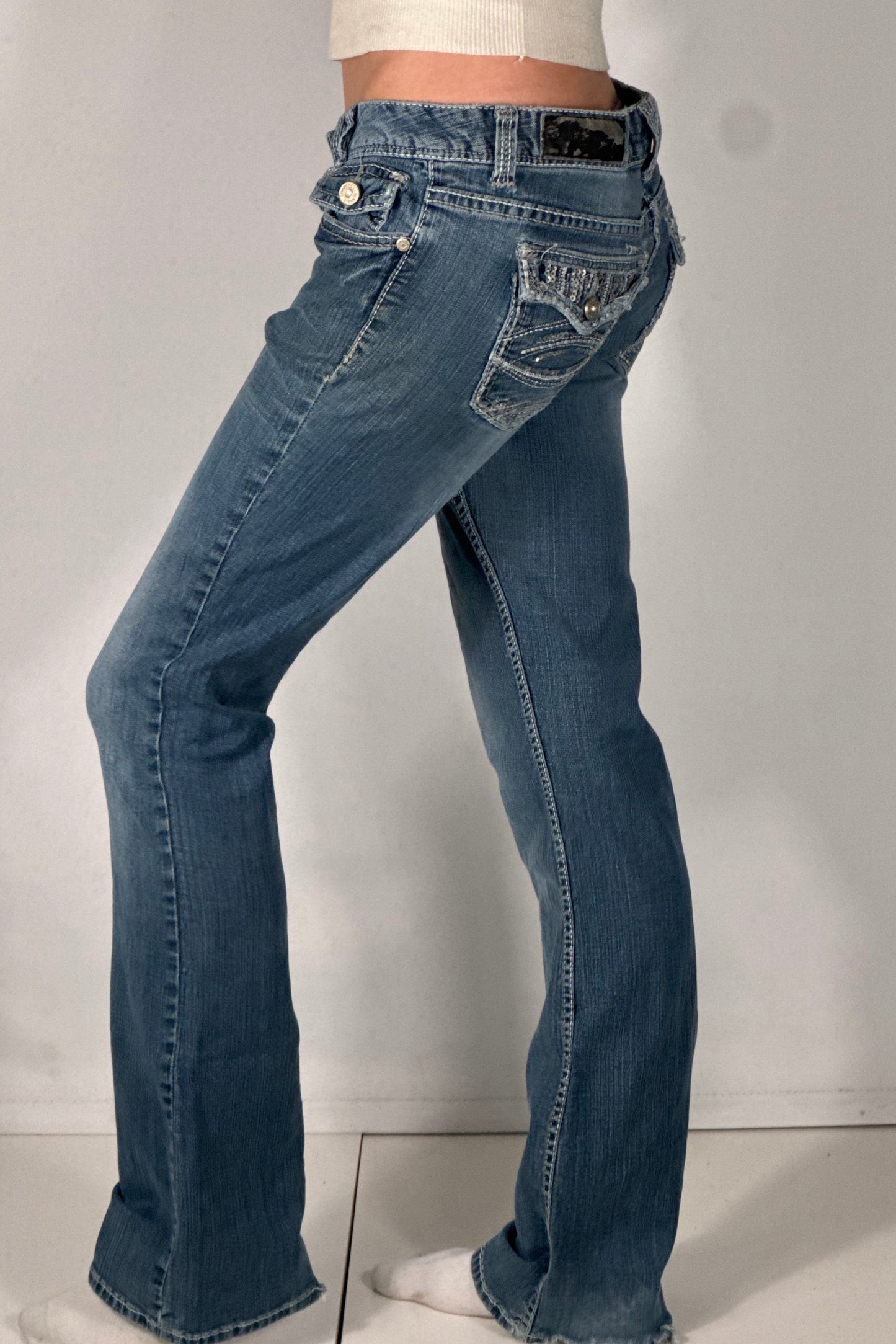 Lågmidjade jeans stl: S