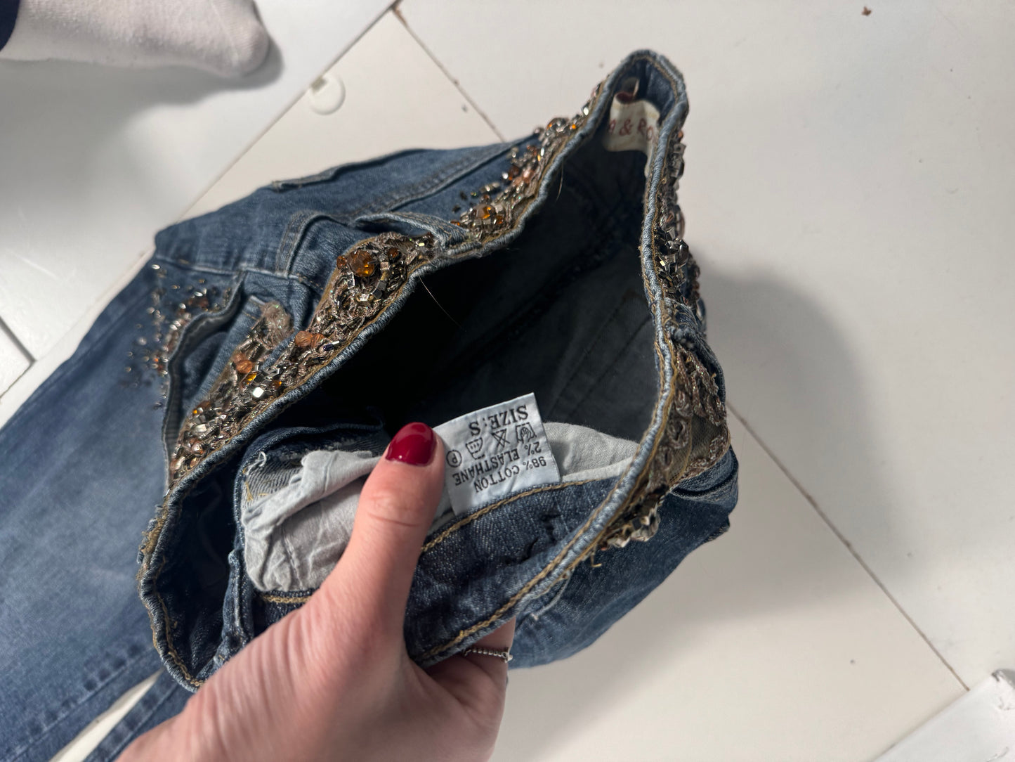Lågmidjade jeans stl: XXS