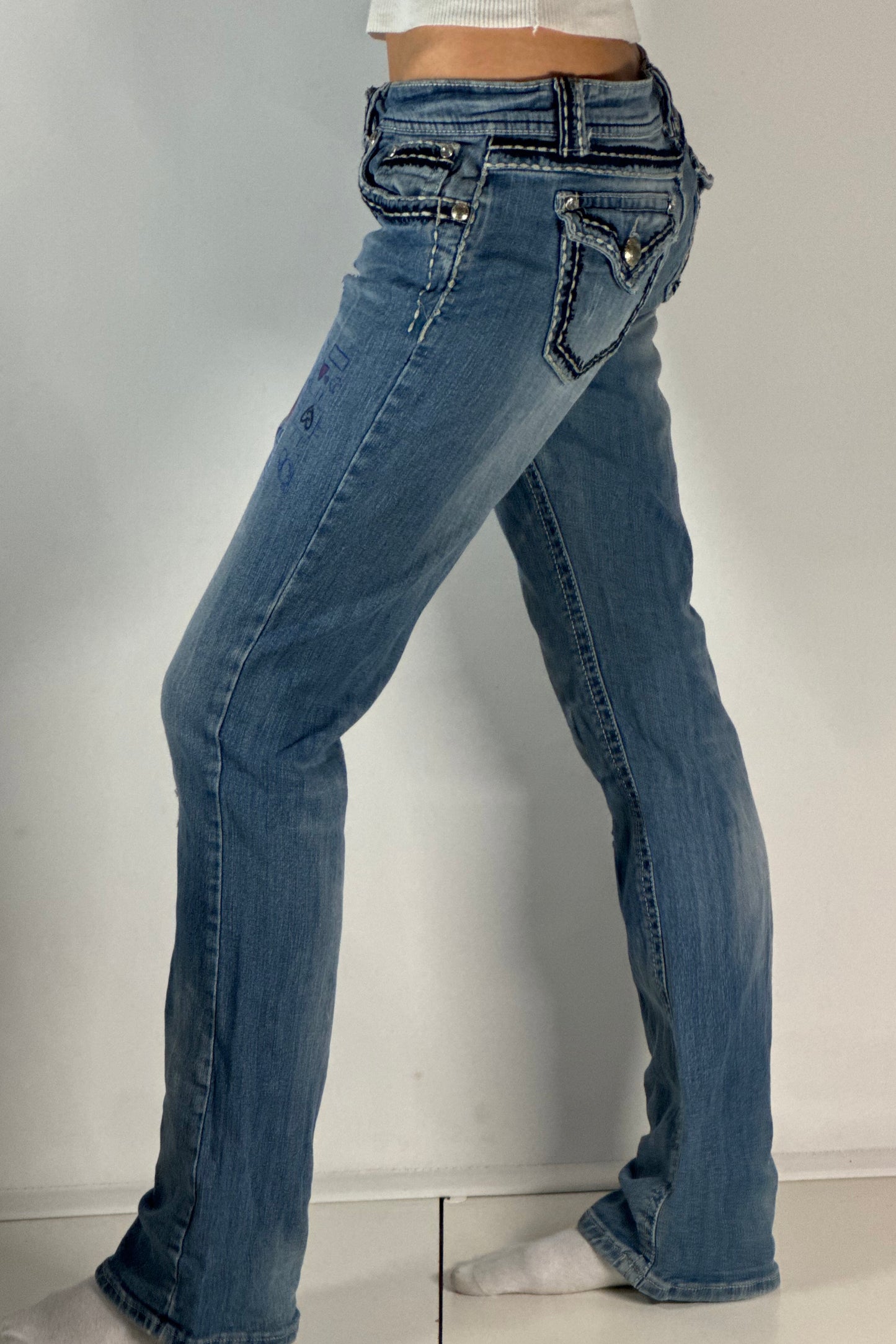 Lågmidjade jeans stl: S