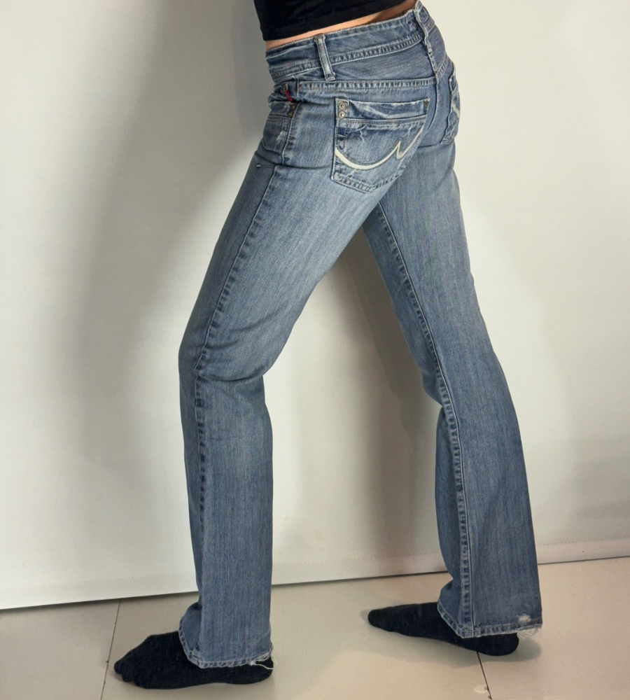 Lågmidjade jeans–stl: XS