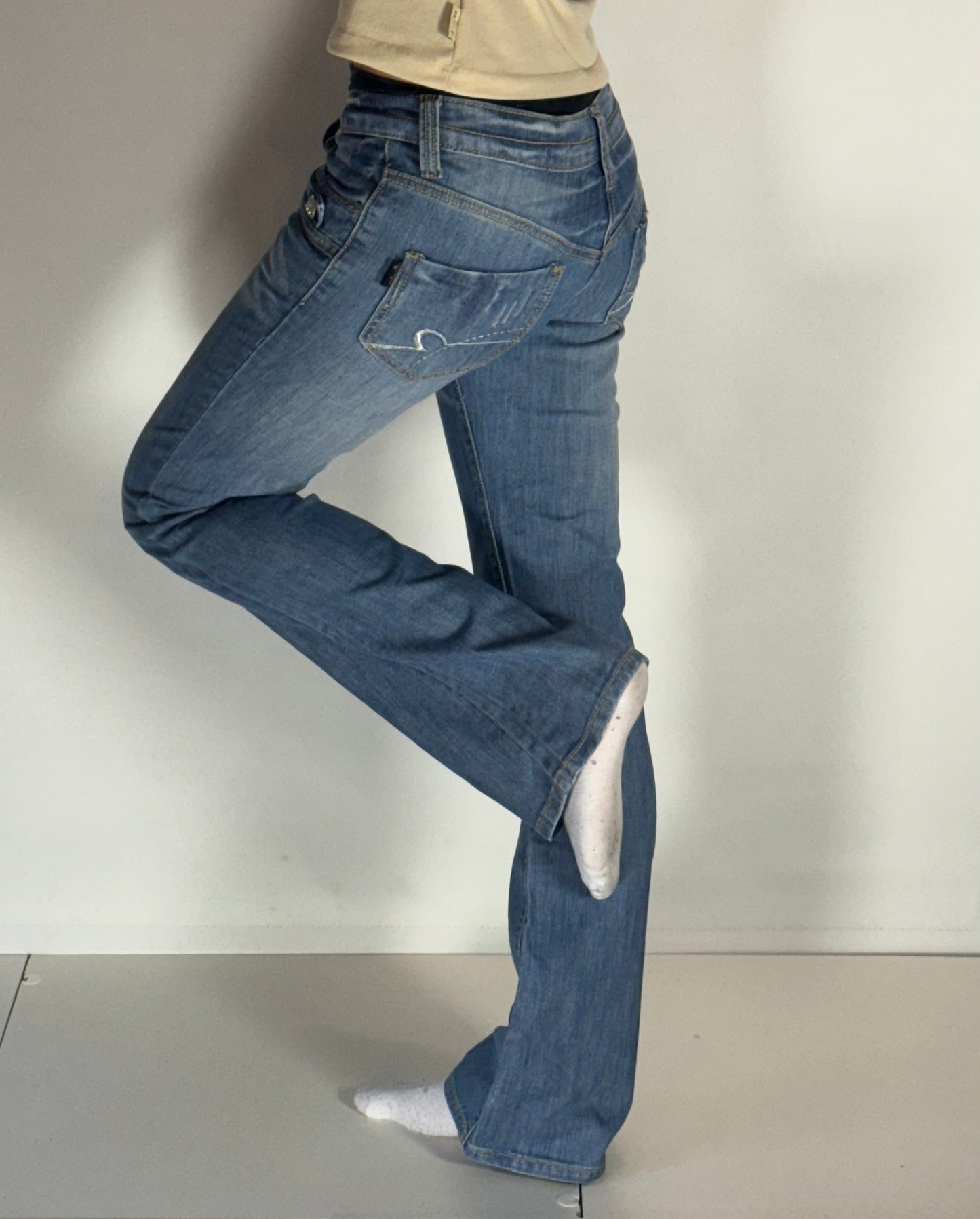 Lågmidjade jeans–stl: XS