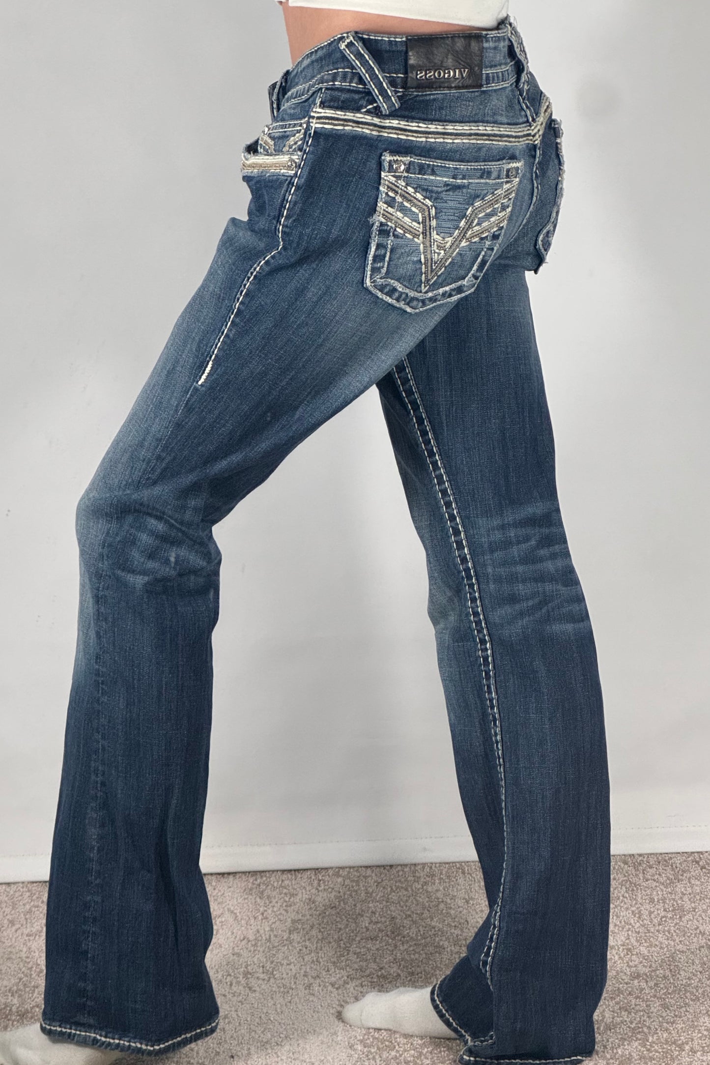 Lavtaljede jeans str: S