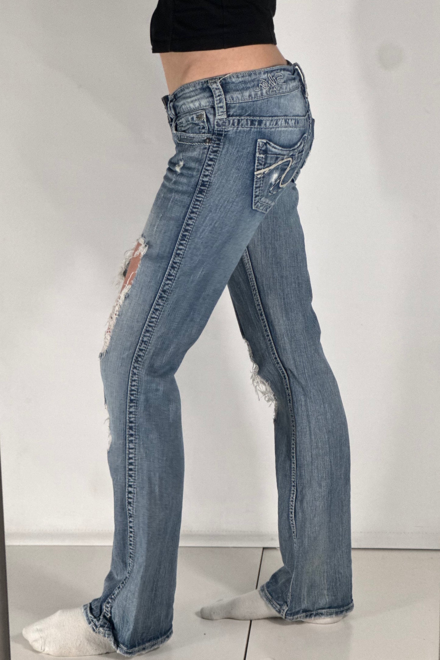 Lågmidjade jeans stl: S