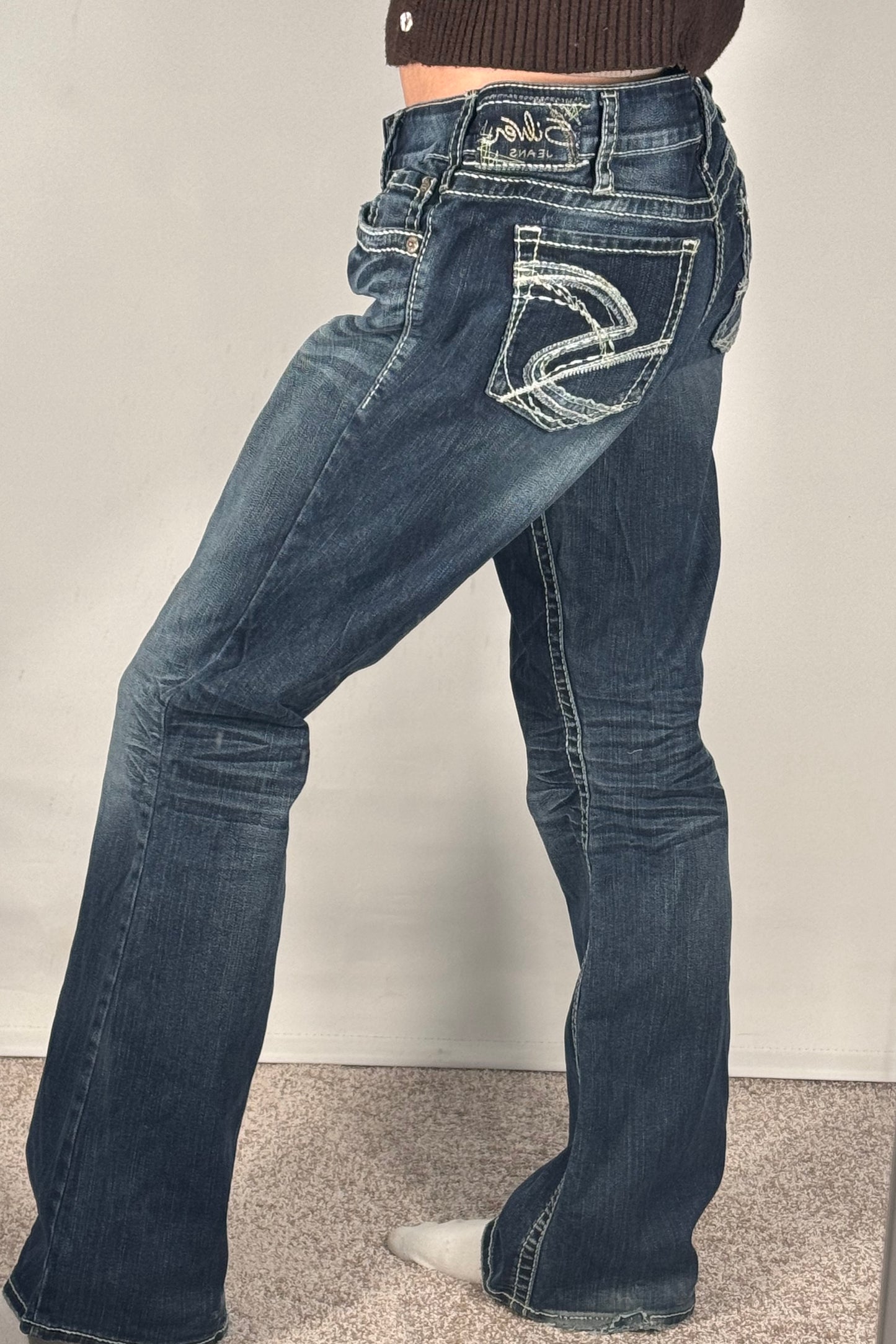 Lavtaljede jeans str: M