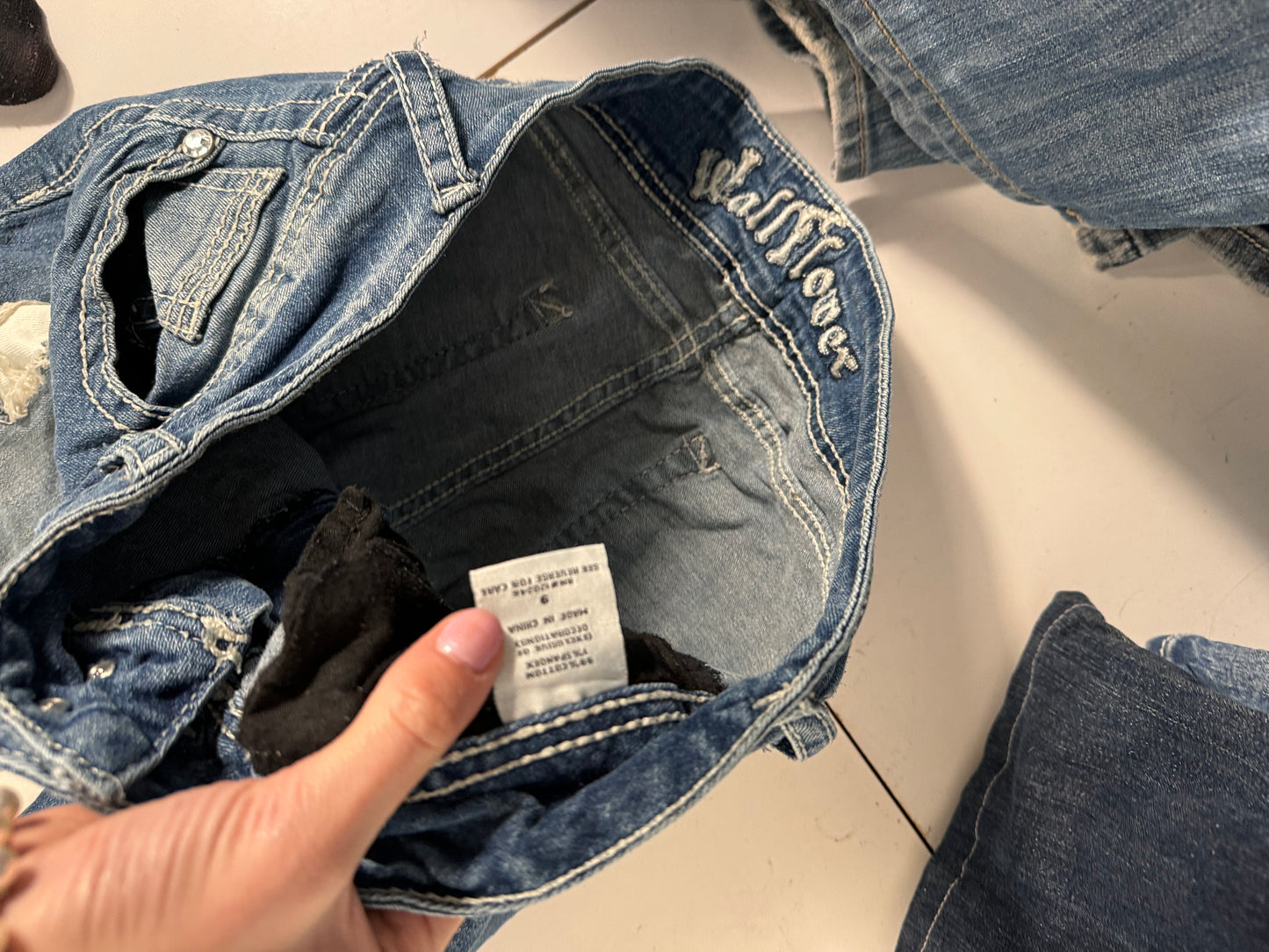 Lågmidjade jeans stl: S/M