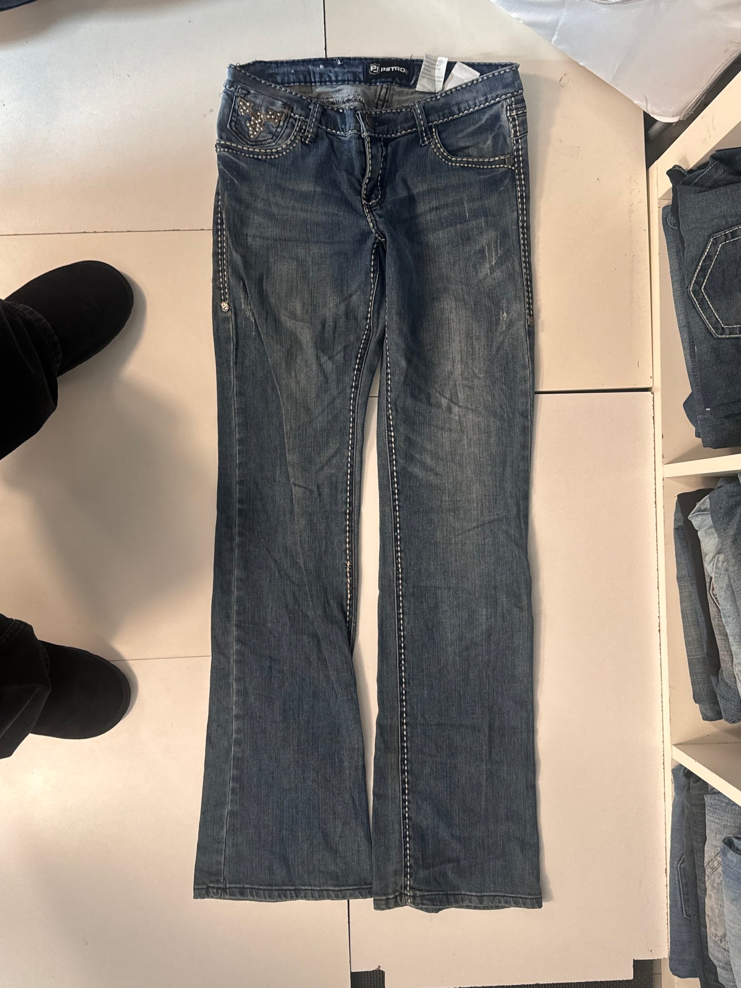 Lavtaljede jeans str: S