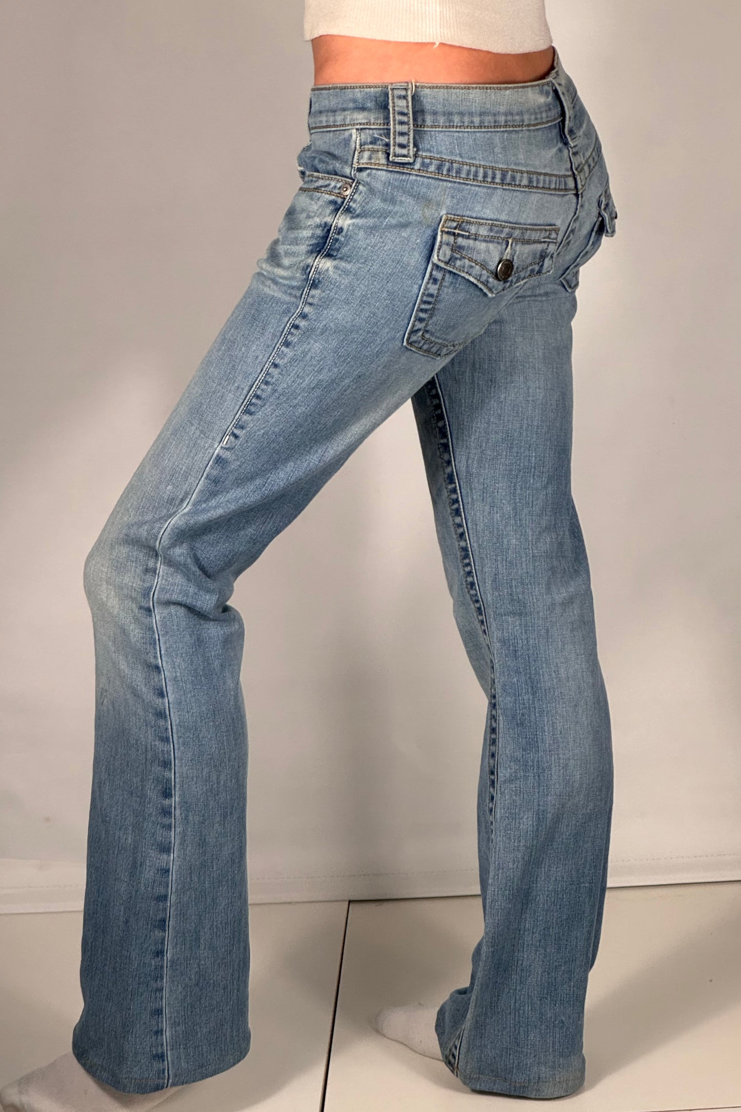 Lavtaljede jeans str: S
