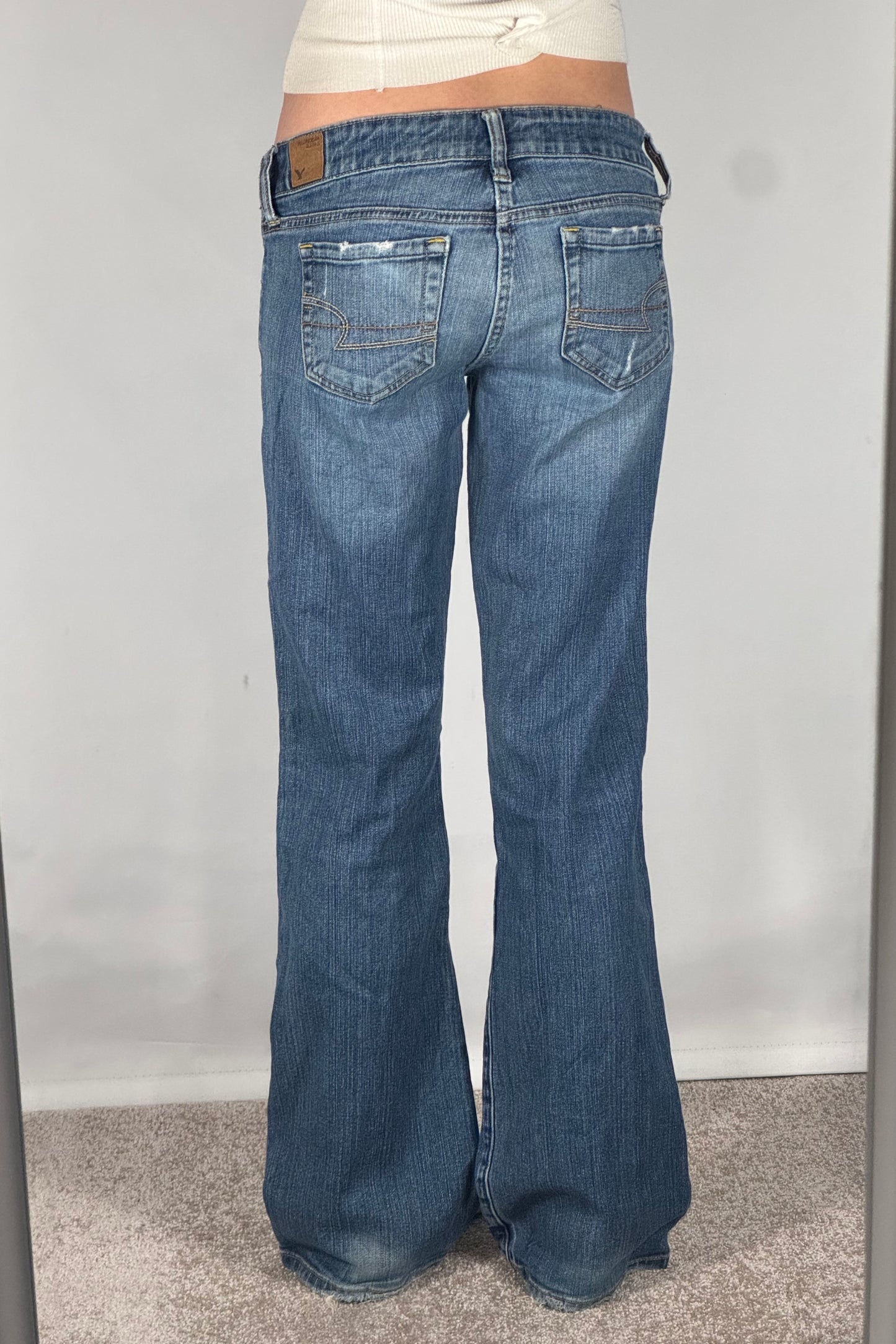 Lavtaljede jeans str: S