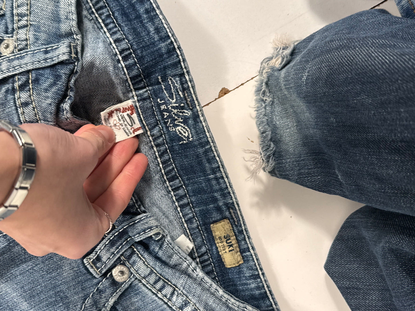Utsvängda jeans stl: S/M