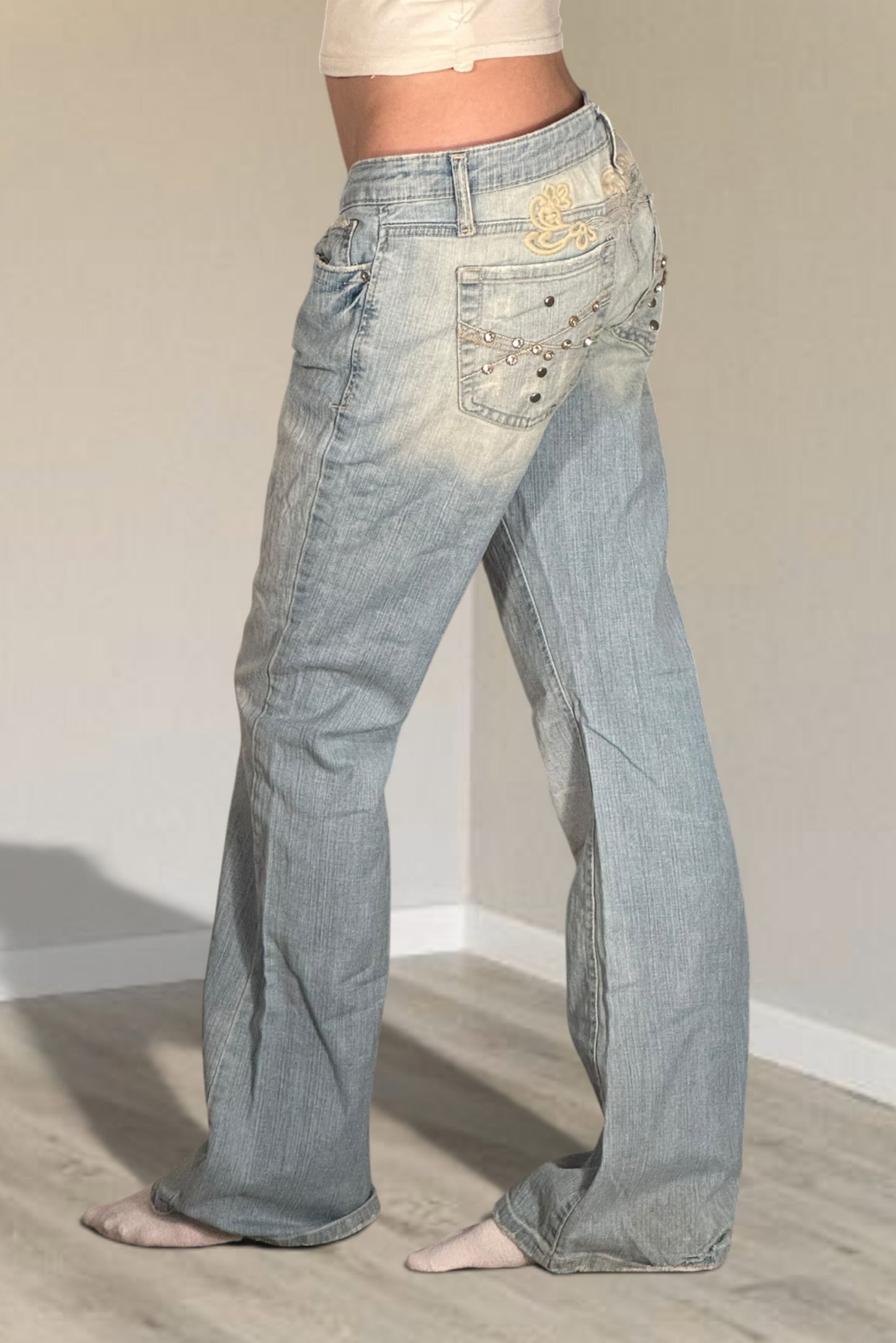 Lågmidjade jeans stl: M
