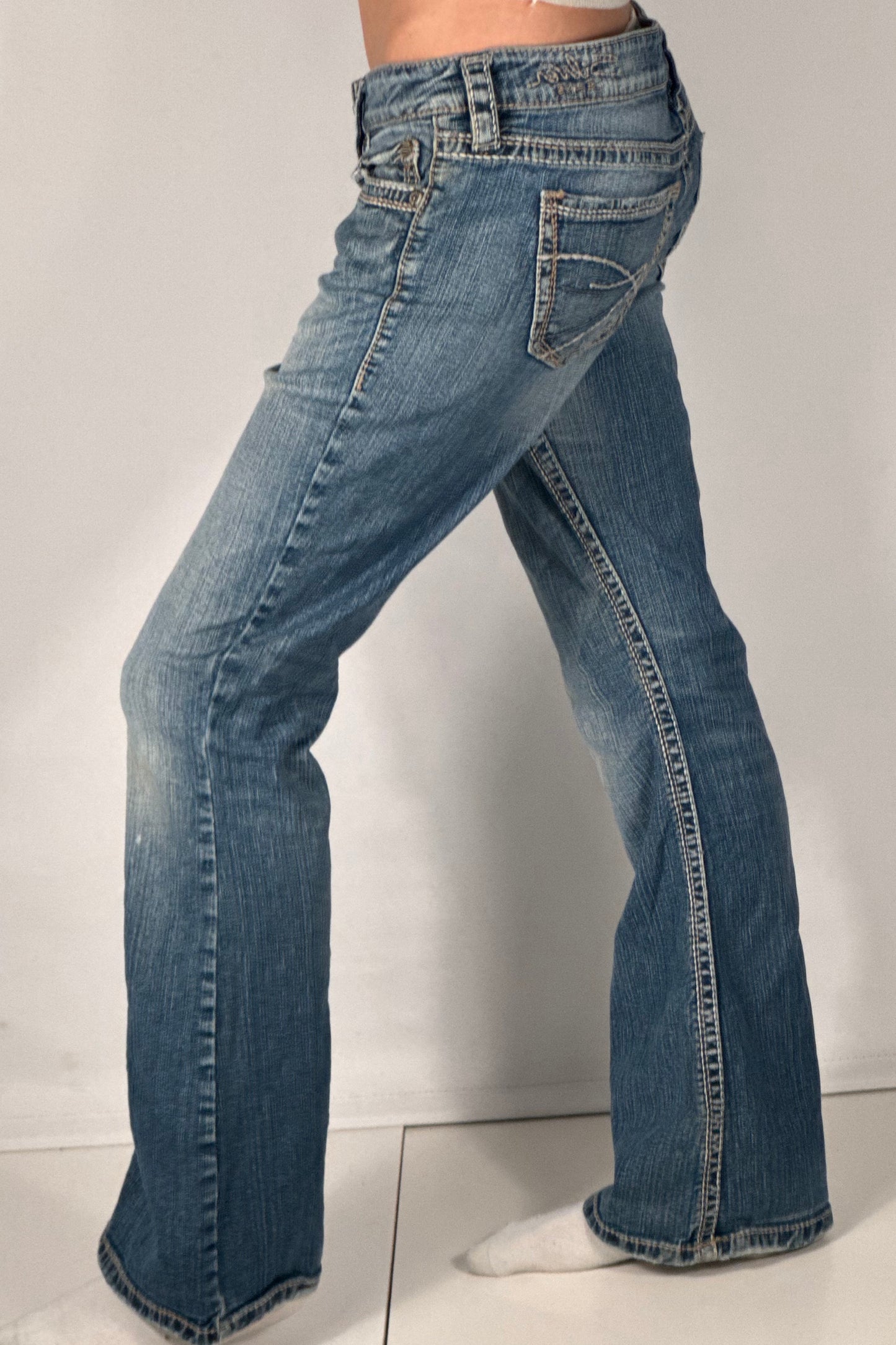 Lavtaljede jeans str: S
