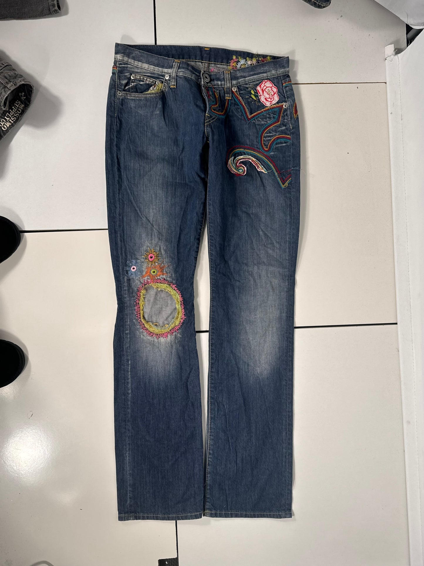 Lavtaljede jeans str: S