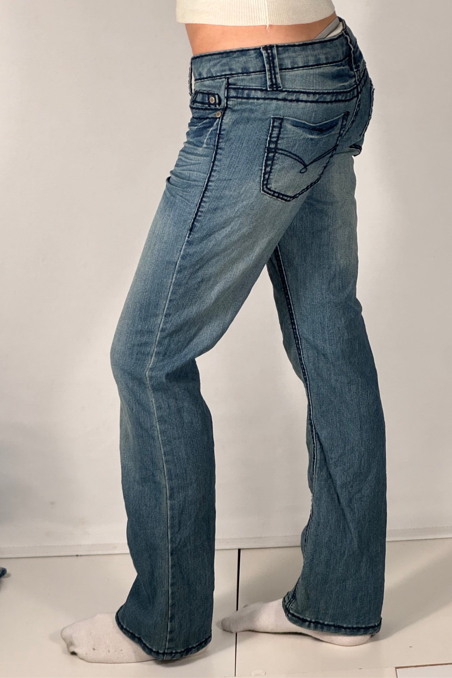 Lavtaljede jeans str: S