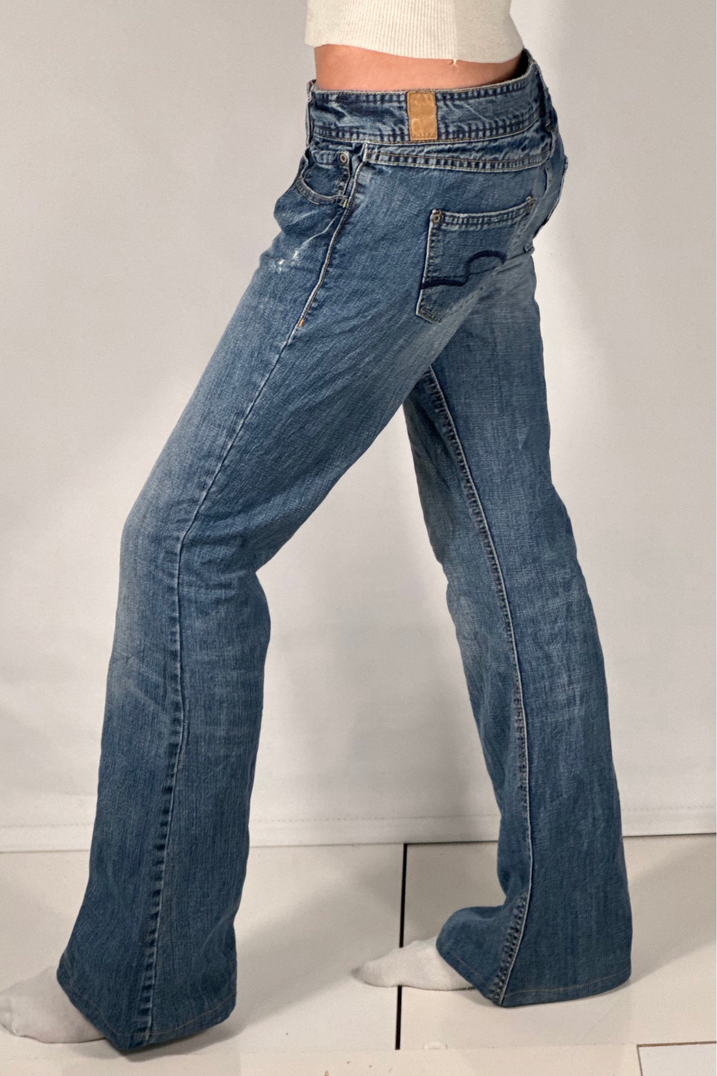 Lavtaljede jeans str: S