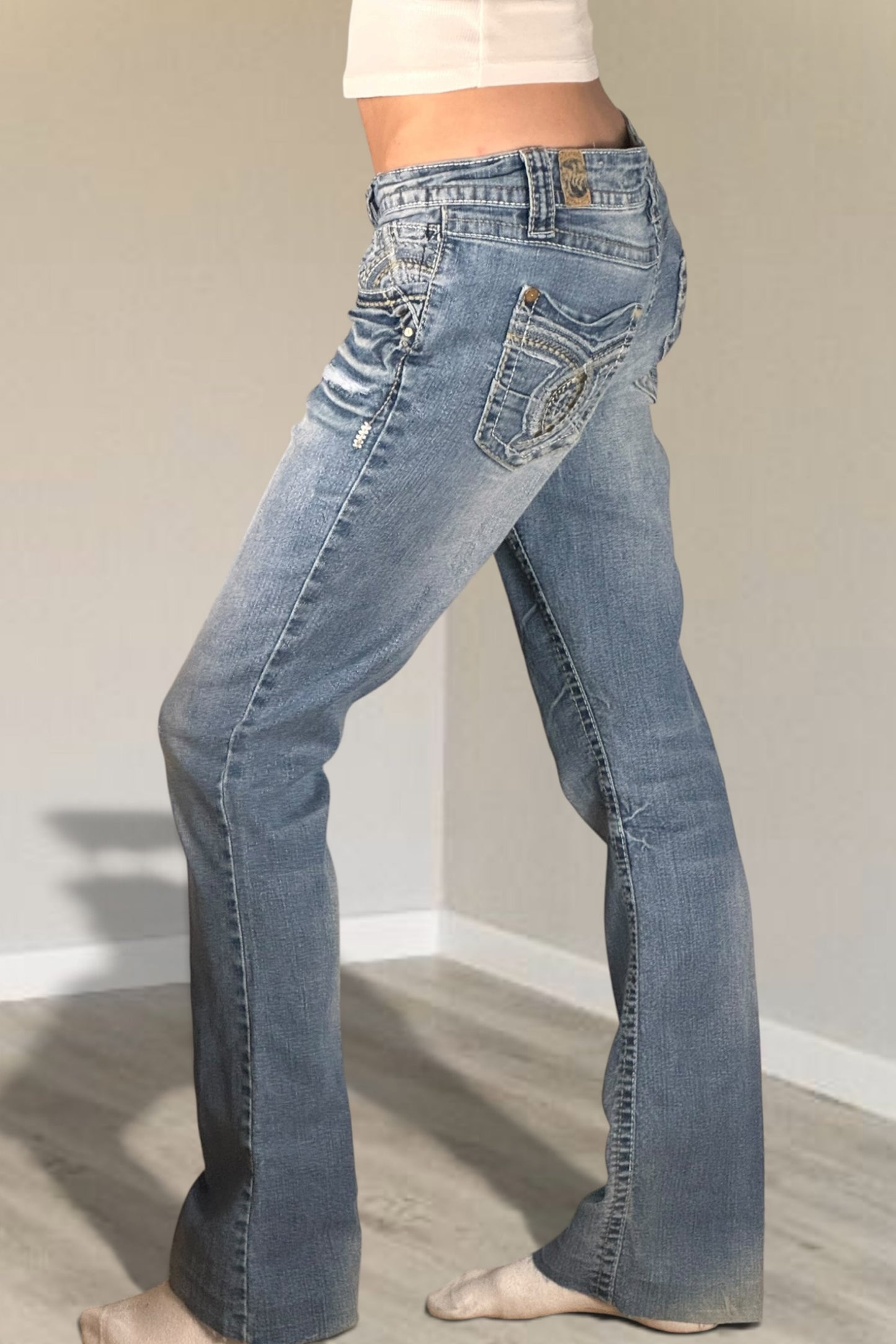 Lågmidjade jeans stl: S