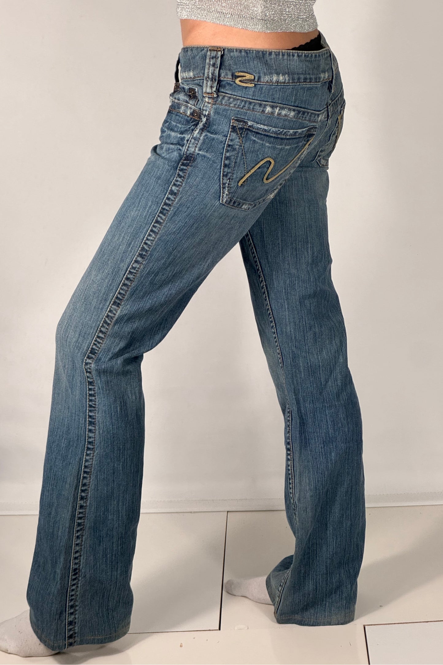 Lavtaljede jeans str: S