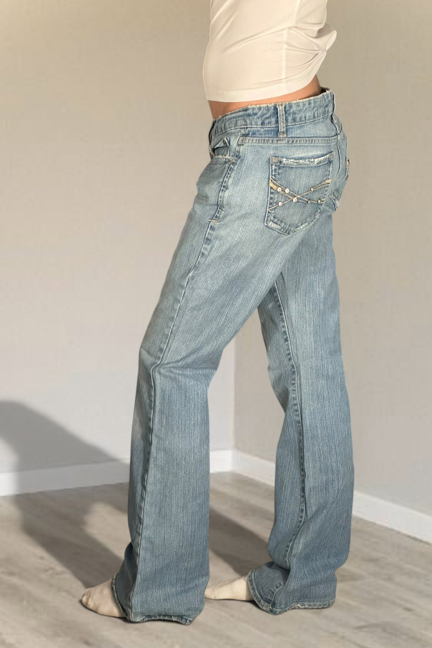 Lågmidjade jeans stl: S/M