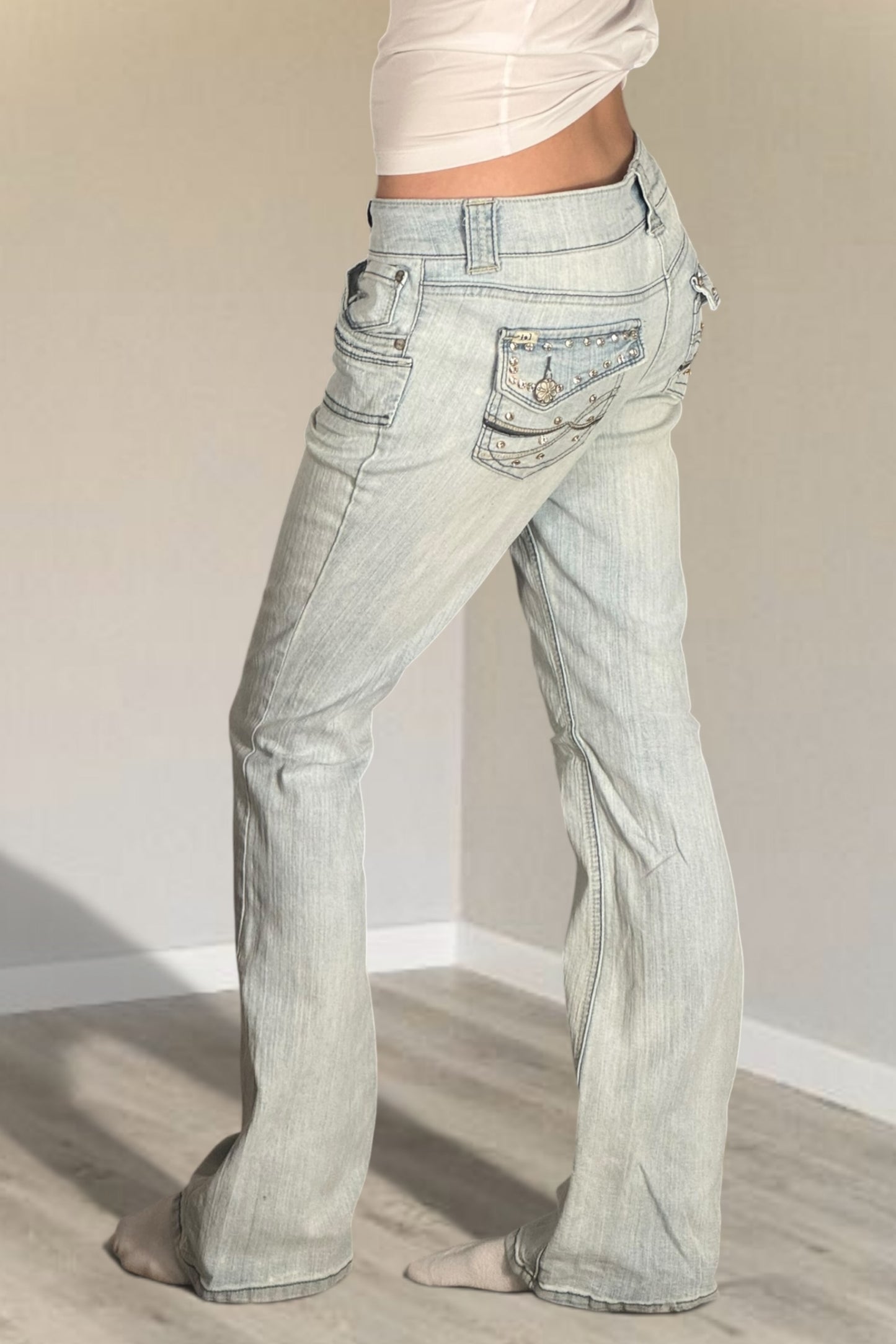 Lågmidjade jeans stl: S