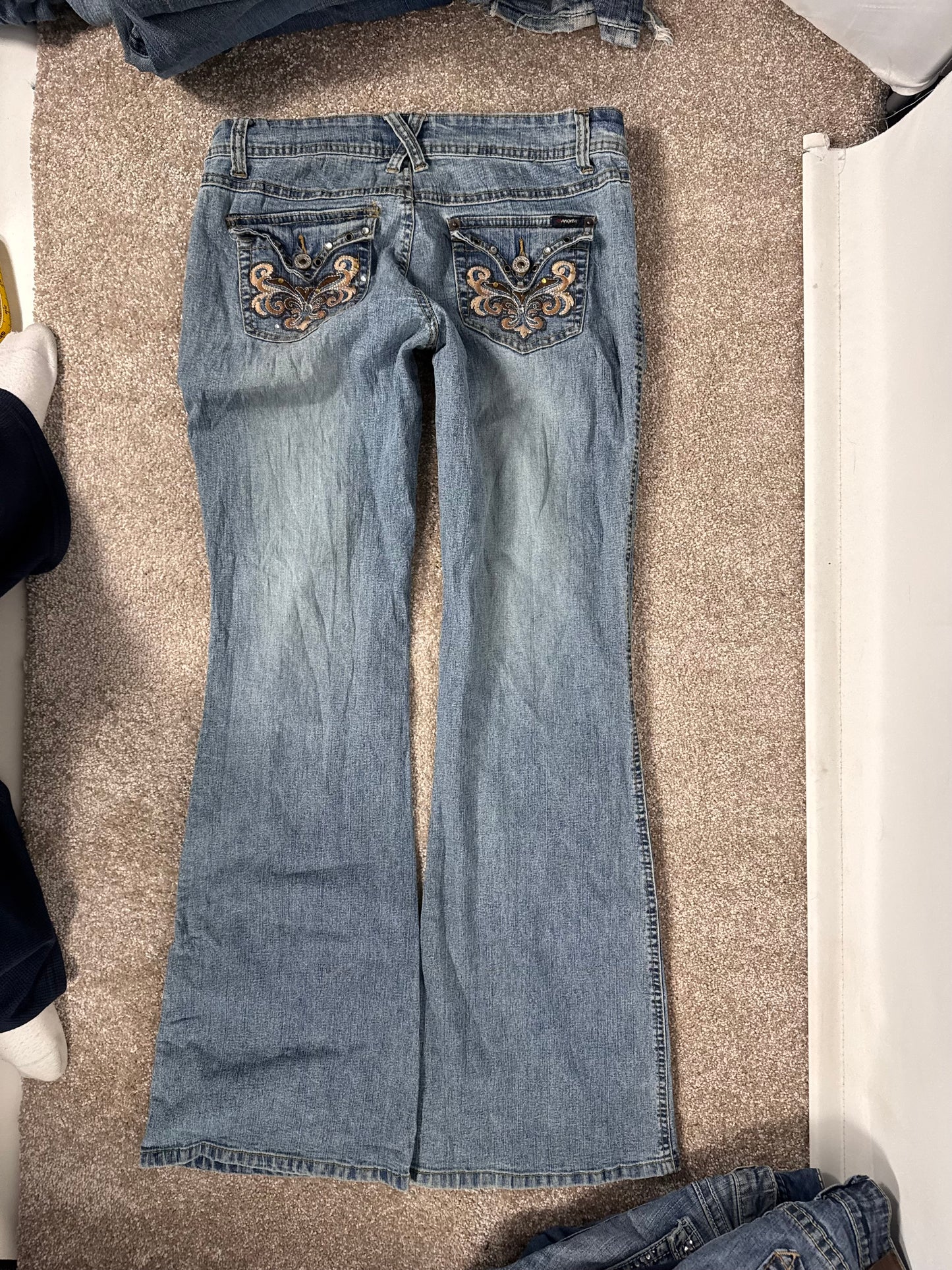 Lavtaljede jeans str: S
