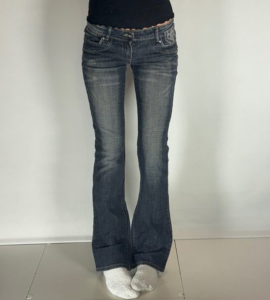 Lågmidjade jeans–stl: XS