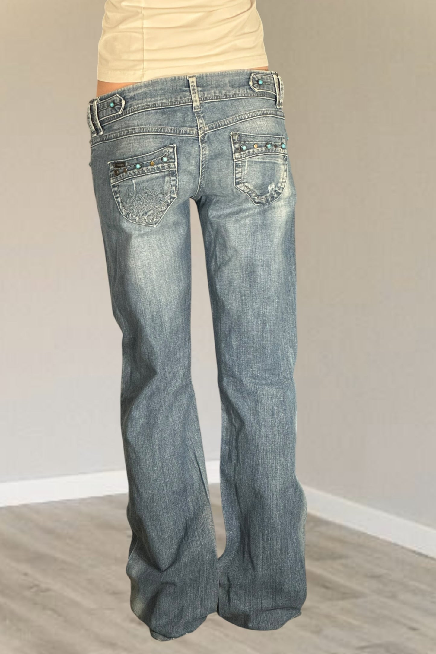 Lågmidjade jeans stl: S/M