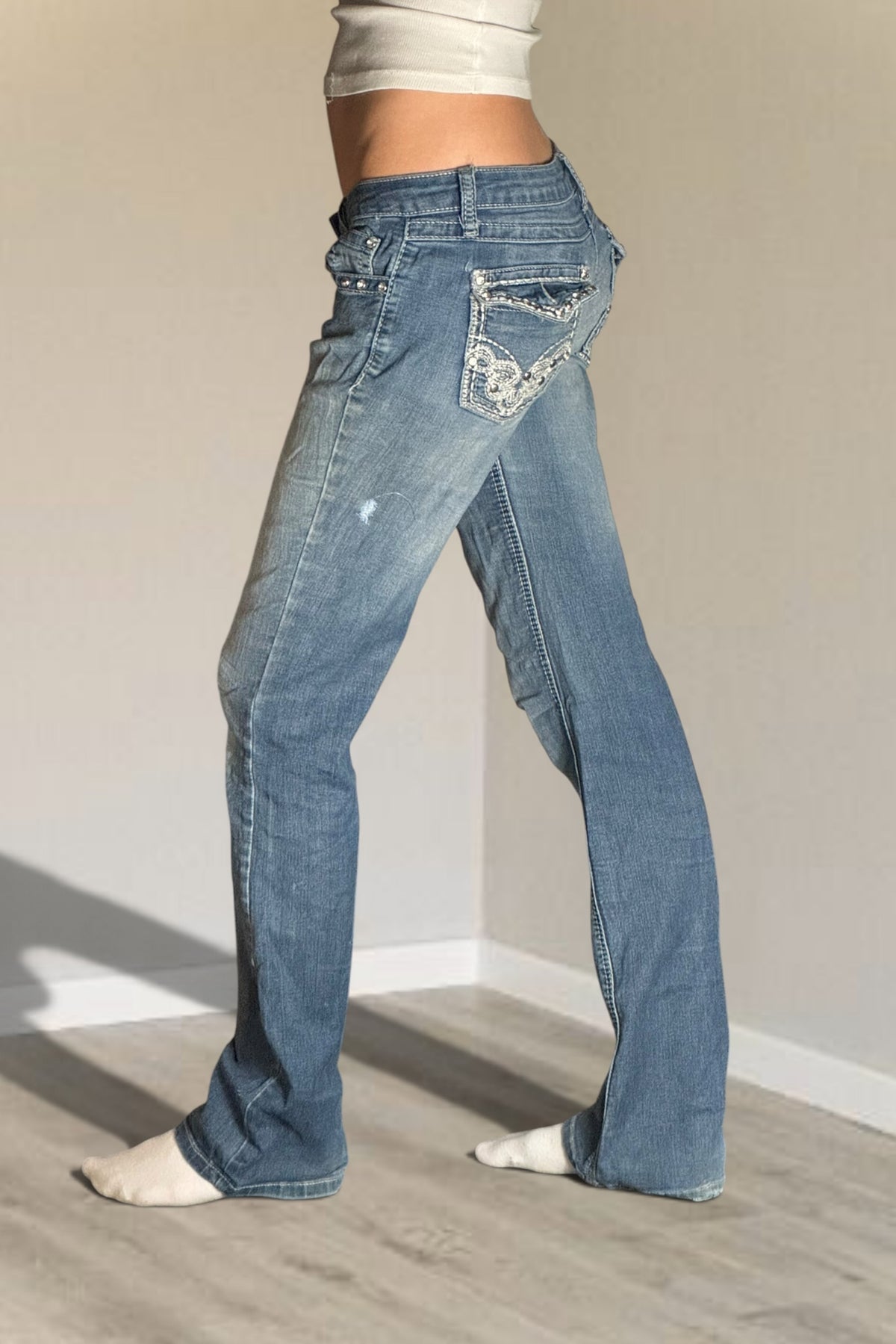 Lågmidjade jeans stl: S