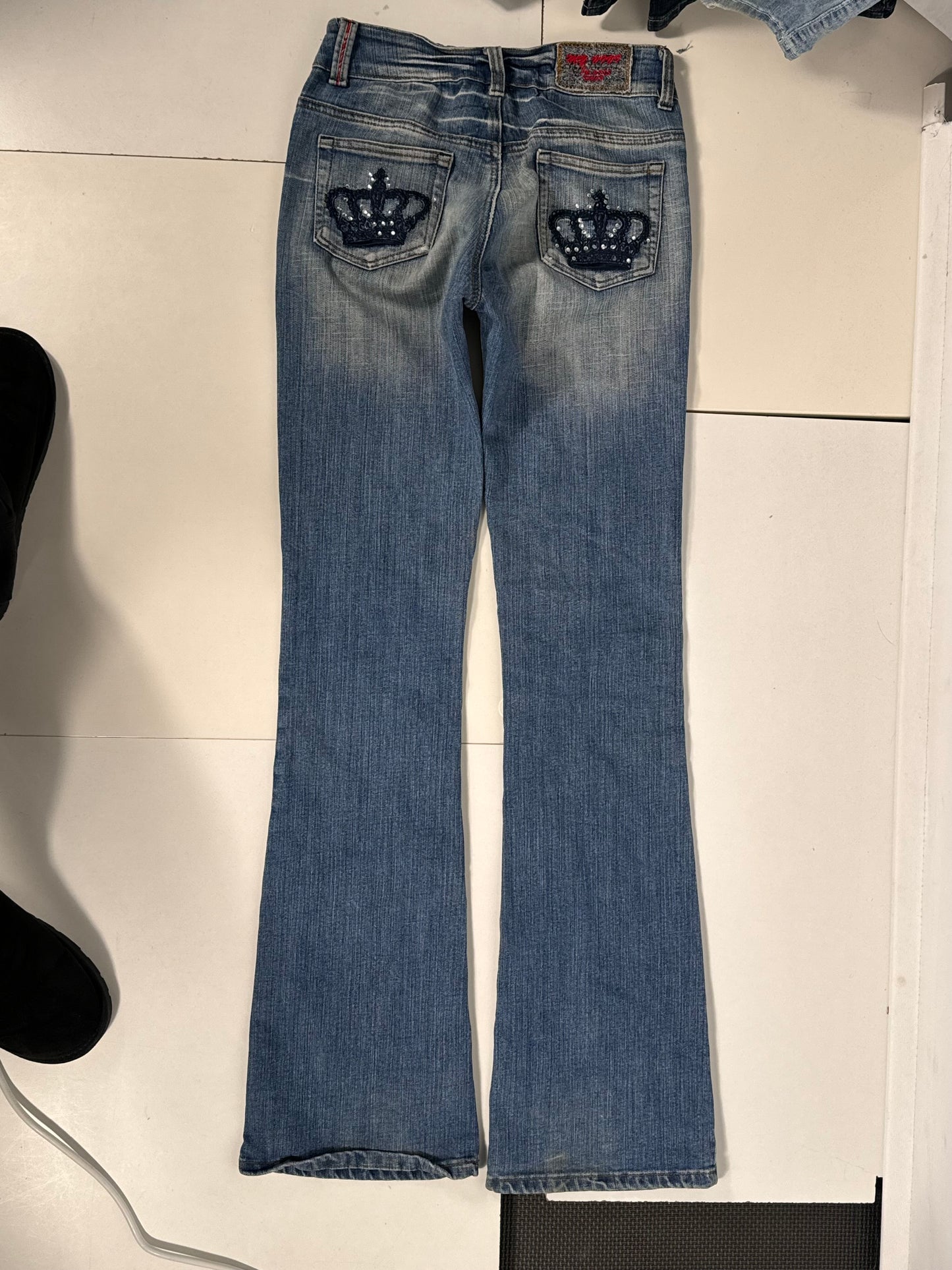Utsvängda jeans stl: XXS