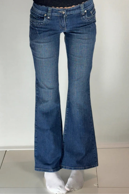 Lågmidjade jeans–stl: XS