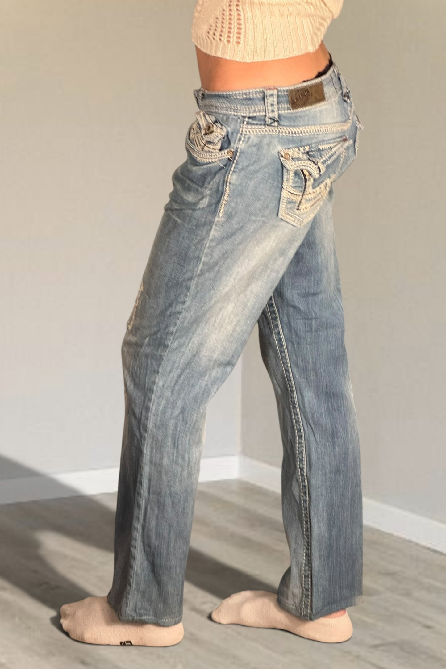 Lågmidjade jeans stl: S
