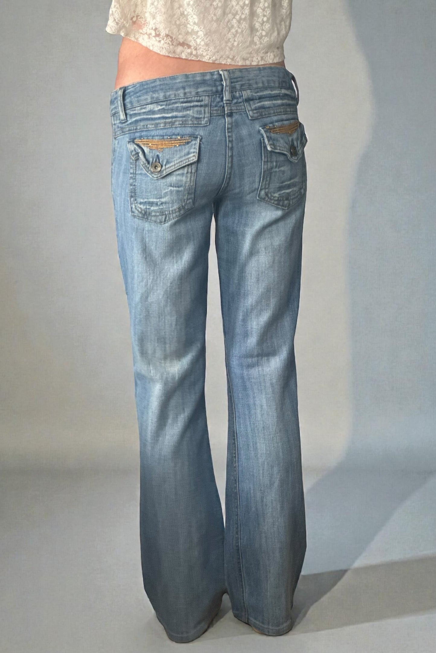 Lågmidjade jeans stl: S