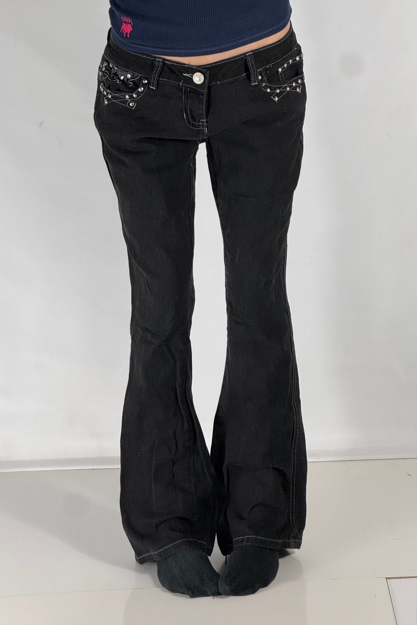 Lågmidjade byxor stl: M