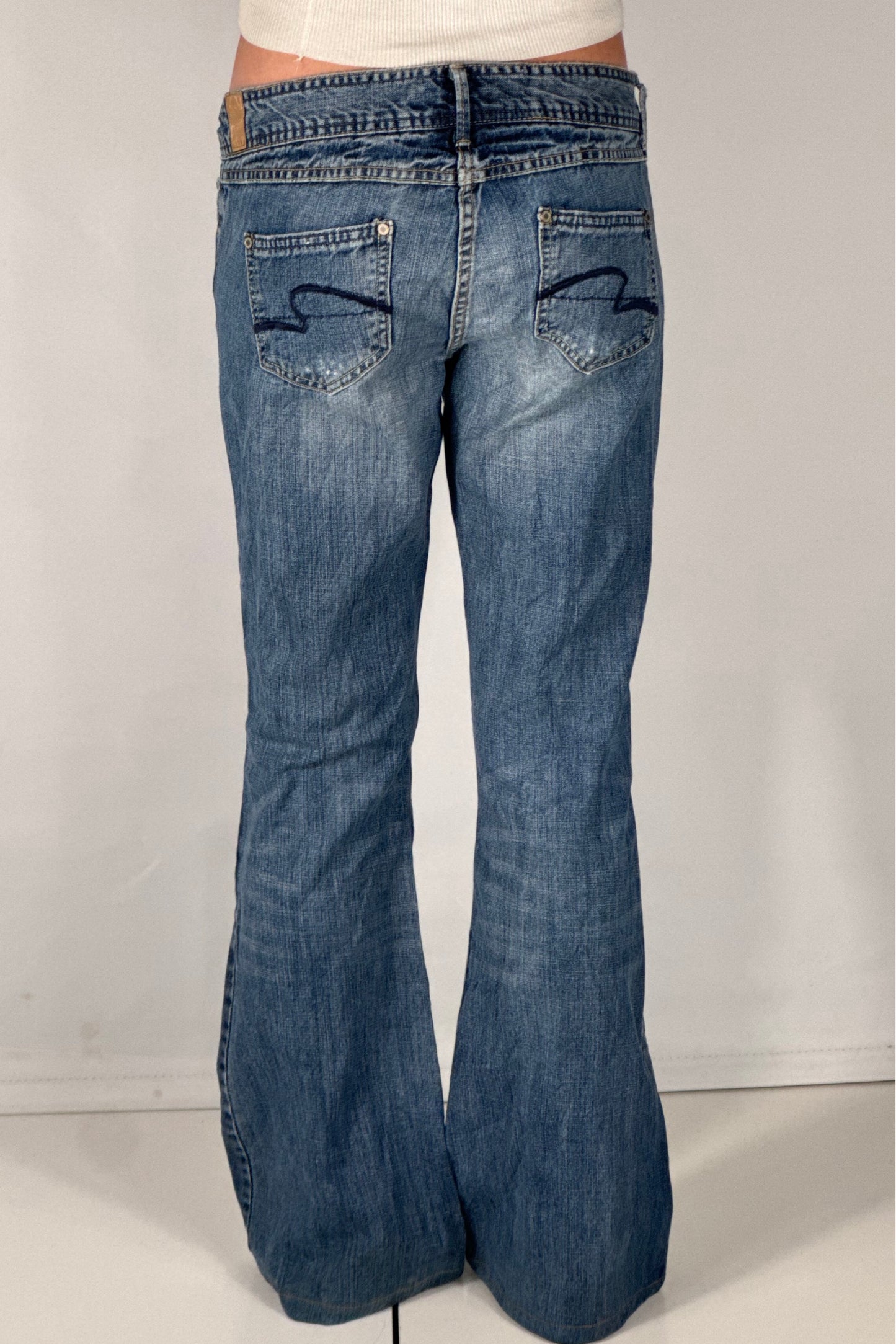 Lavtaljede jeans str: S